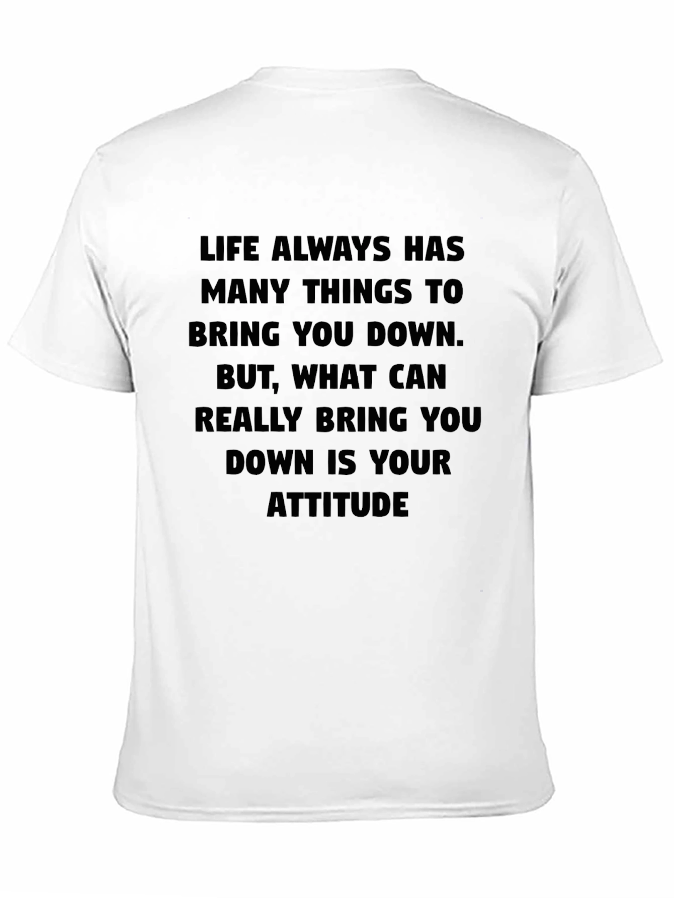 Attitude Graphic Tee - Motivational Black T-Shirt