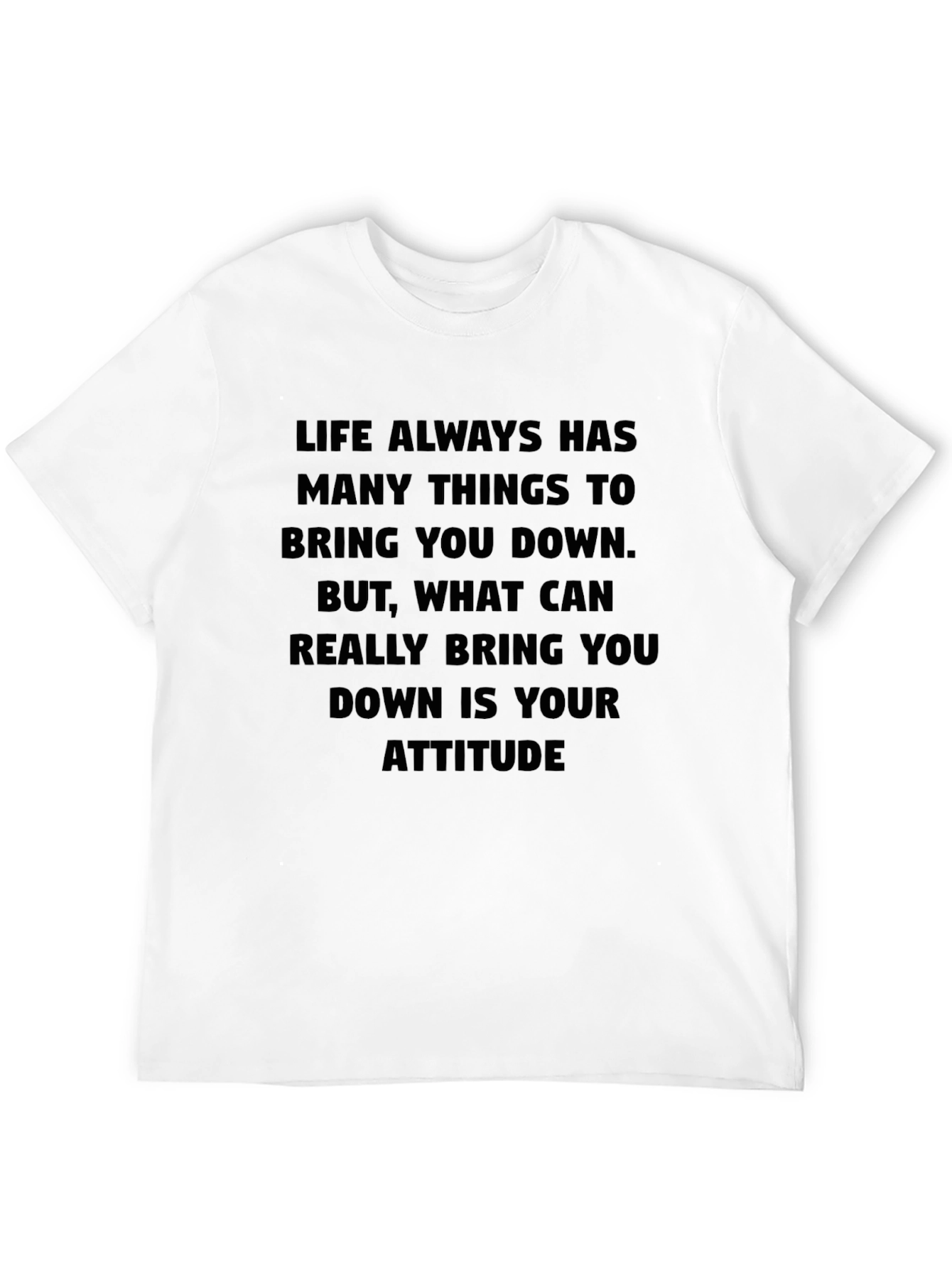 Attitude Graphic Tee - Motivational Black T-Shirt