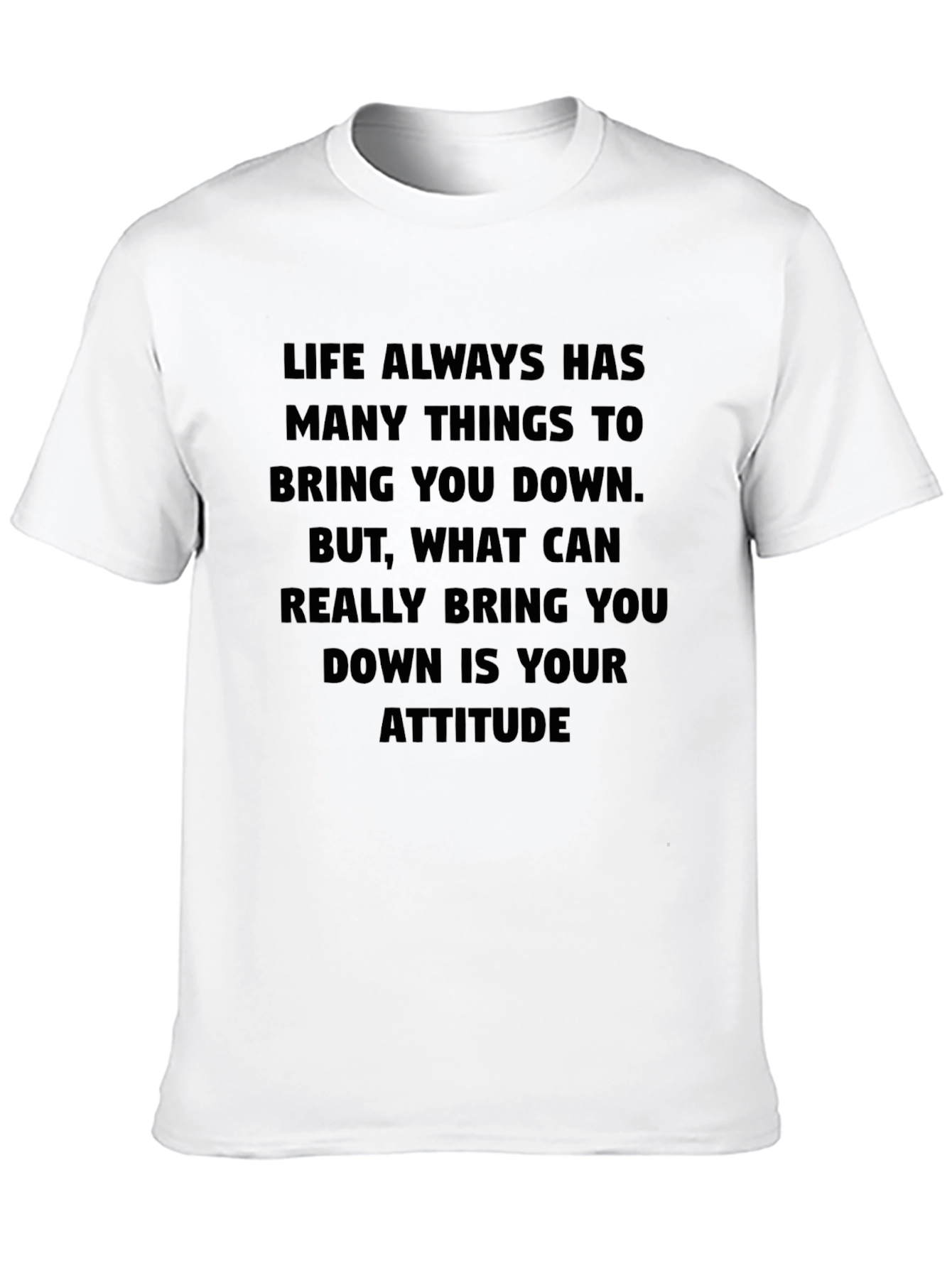 Attitude Graphic Tee - Motivational Black T-Shirt