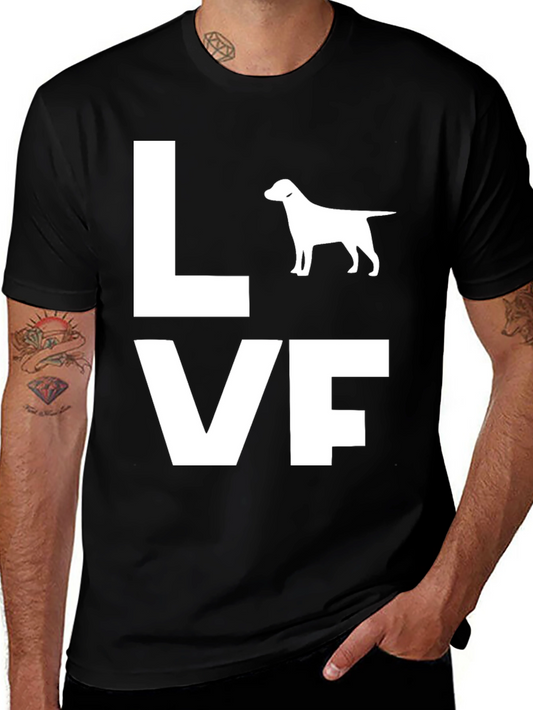 Love Dog T-Shirt - Black Graphic Tee