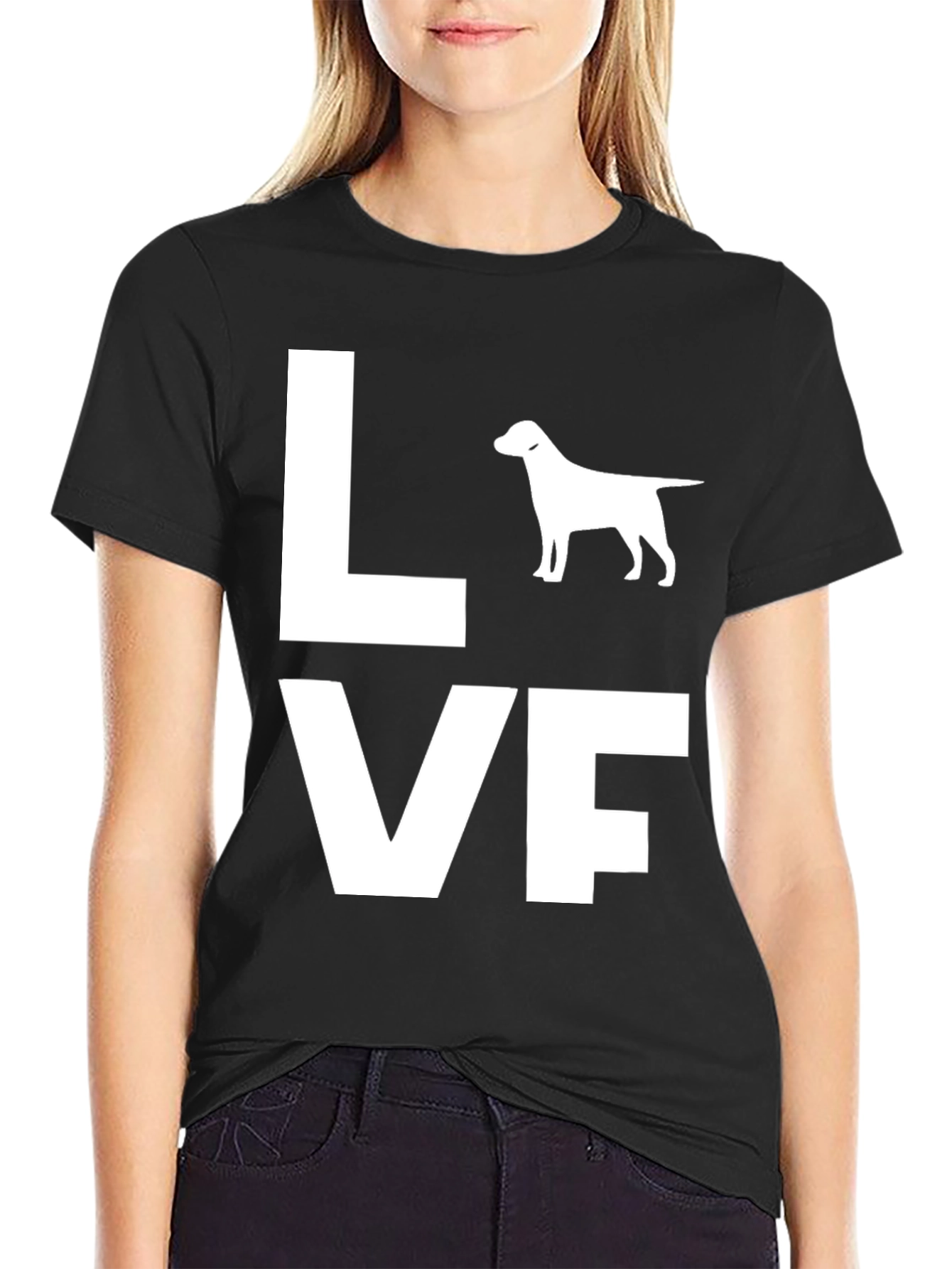Love Dog T-Shirt - Black Graphic Tee