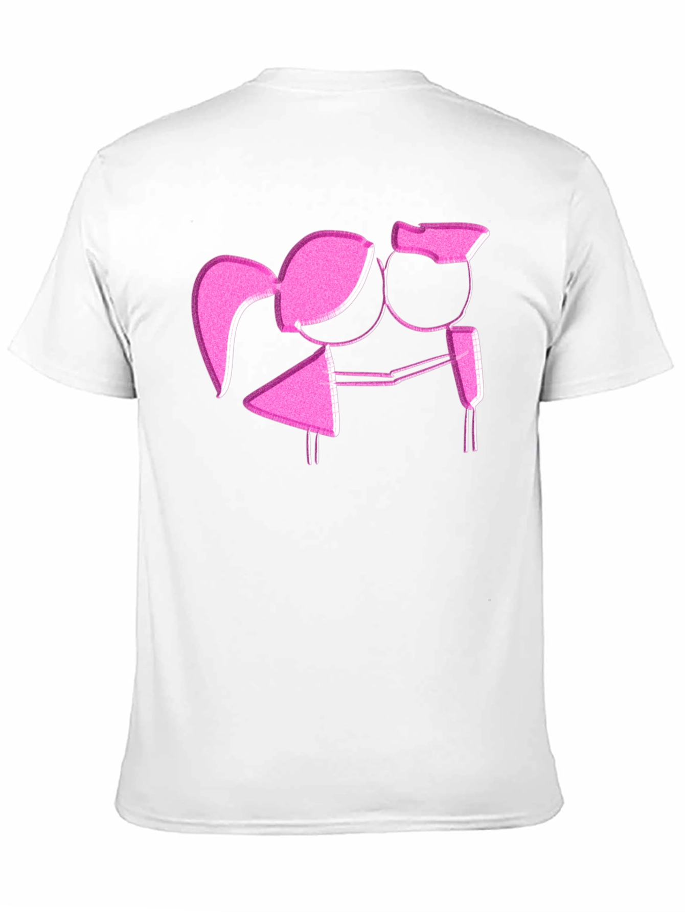 Romantic Stick Figure Couple Graphic T-Shirt