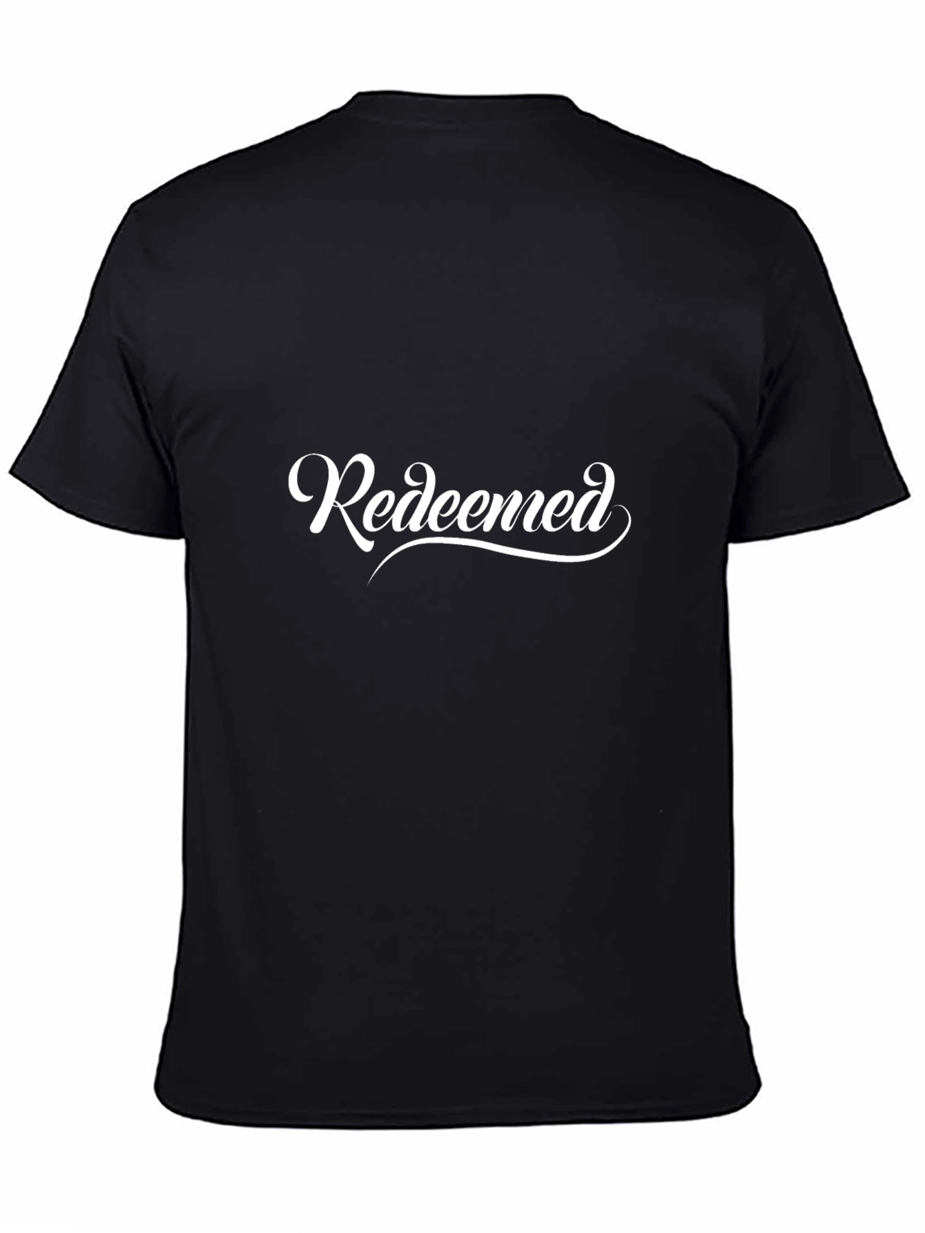 Redeemed Graphic Print Black Cotton T-Shirt