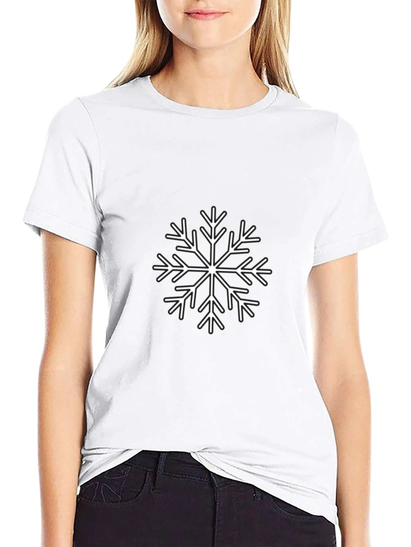 Snowflake Graphic Tee - Black