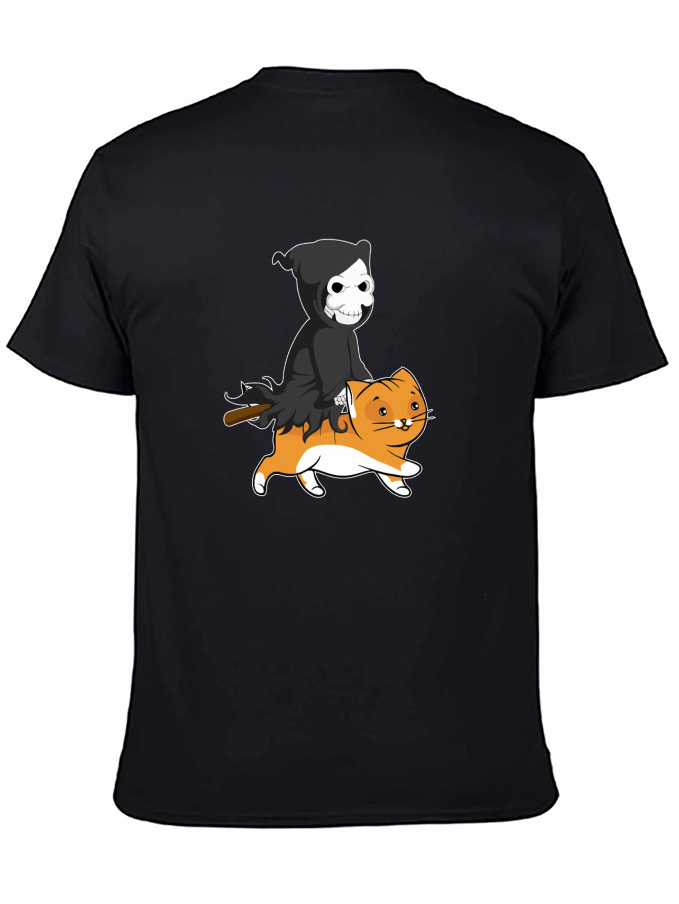 Grim Reaper Cat Rider Graphic Tee