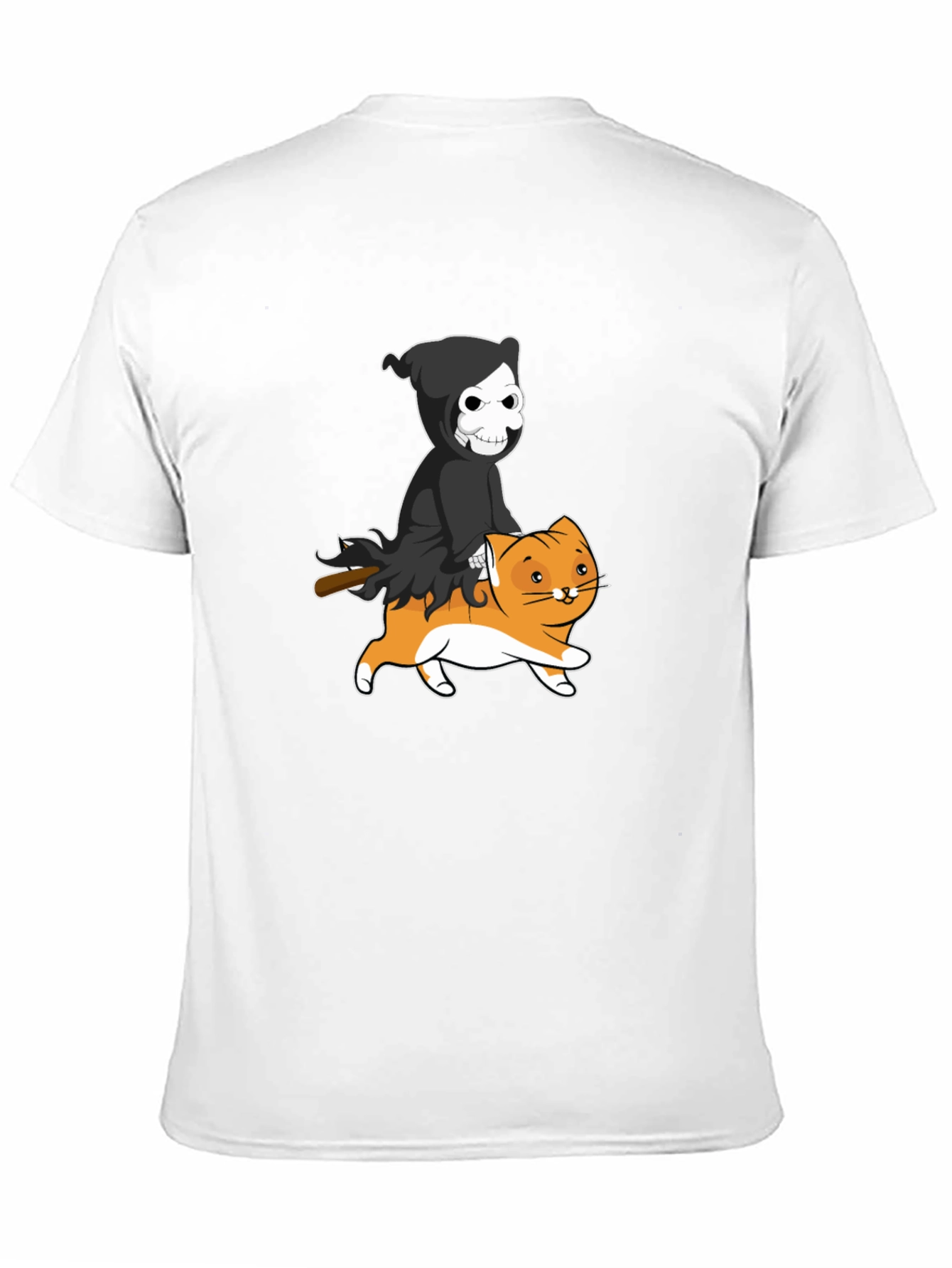 Grim Reaper Cat Rider Graphic Tee