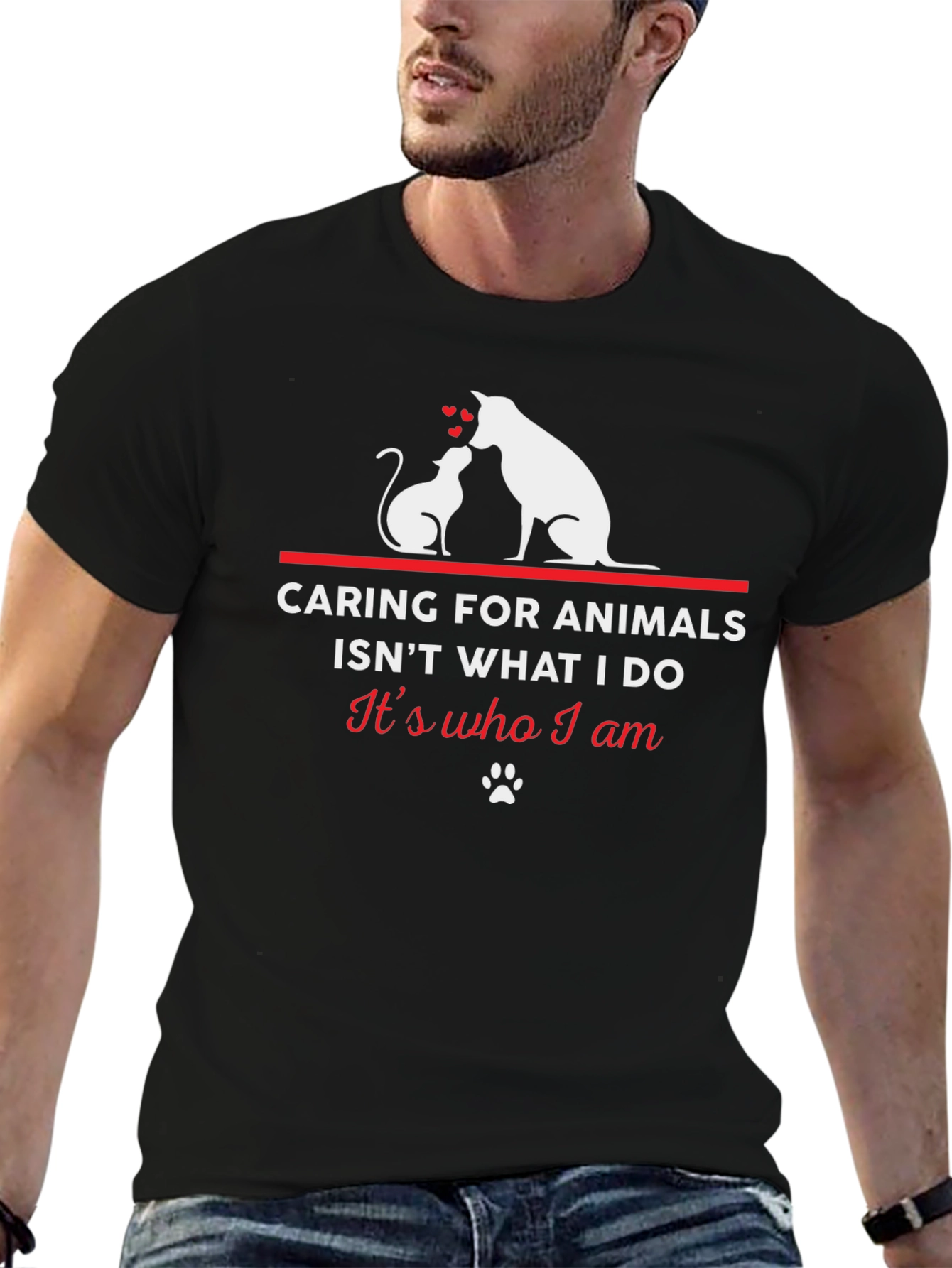 Animal Lover T-Shirt - Caring for Animals Design