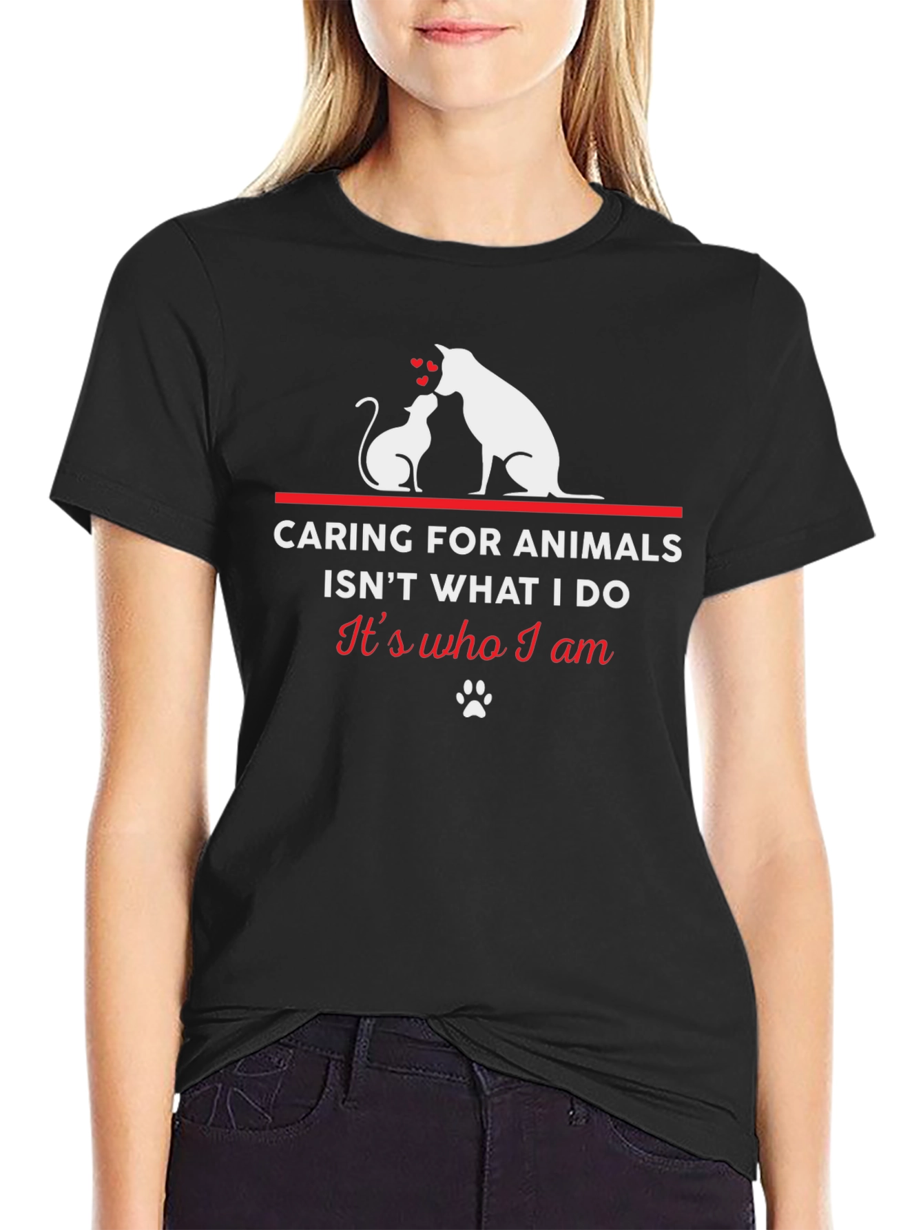 Animal Lover T-Shirt - Caring for Animals Design