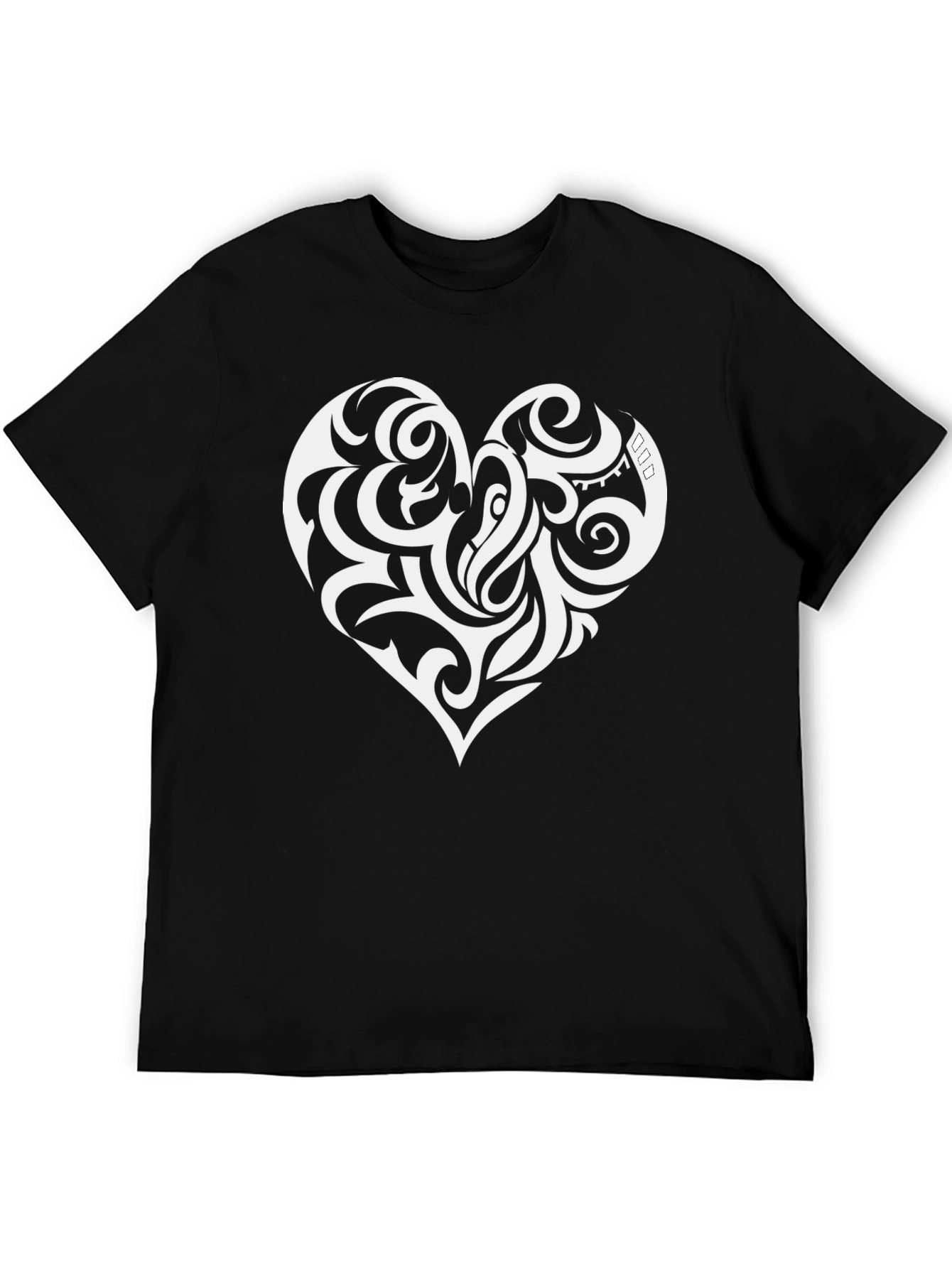 Tribal Heart Graphic Black T-Shirt