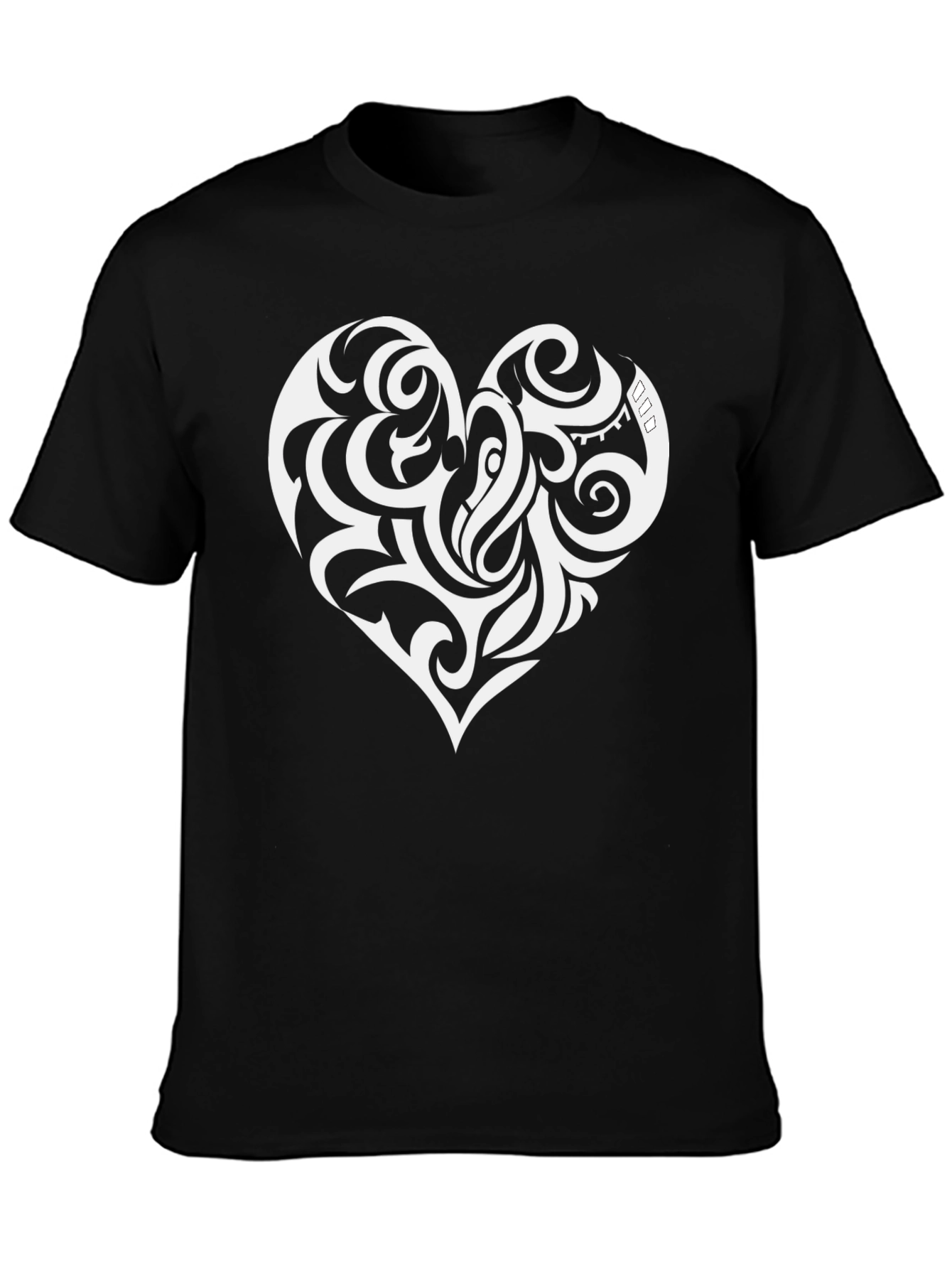 Tribal Heart Graphic Black T-Shirt
