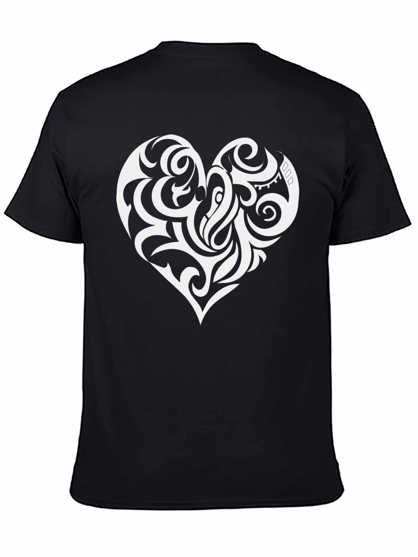 Tribal Heart Graphic Black T-Shirt