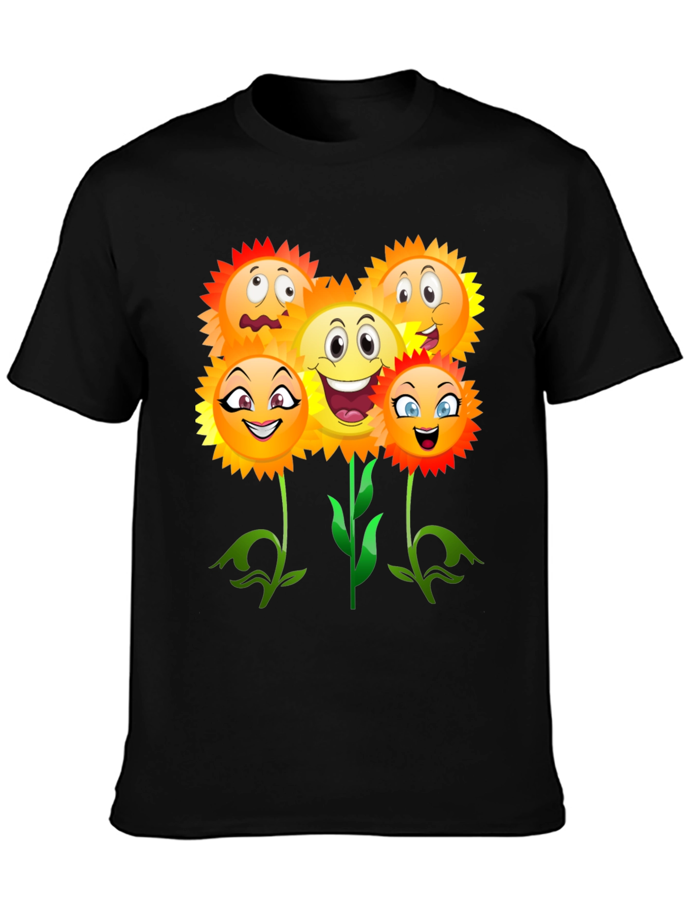 Funny Sunflower Emoji Graphic Tee
