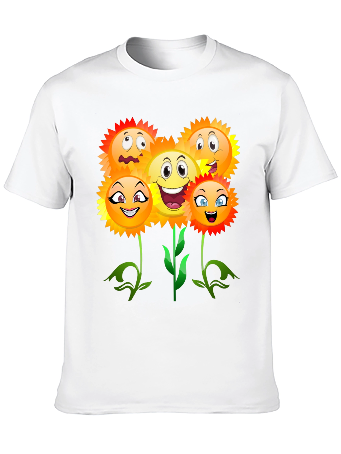 Funny Sunflower Emoji Graphic Tee