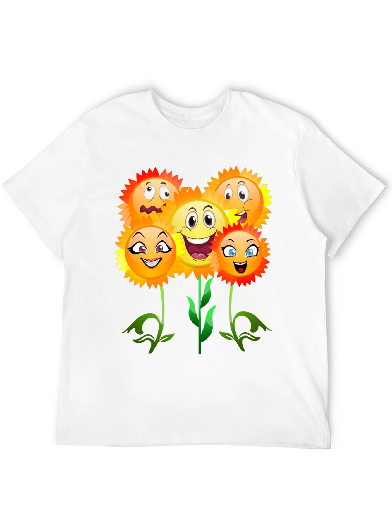 Funny Sunflower Emoji Graphic Tee