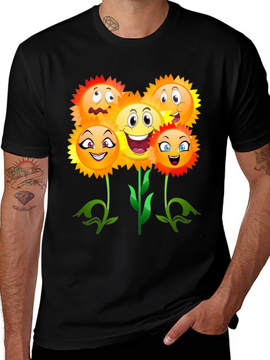 Funny Sunflower Emoji Graphic Tee