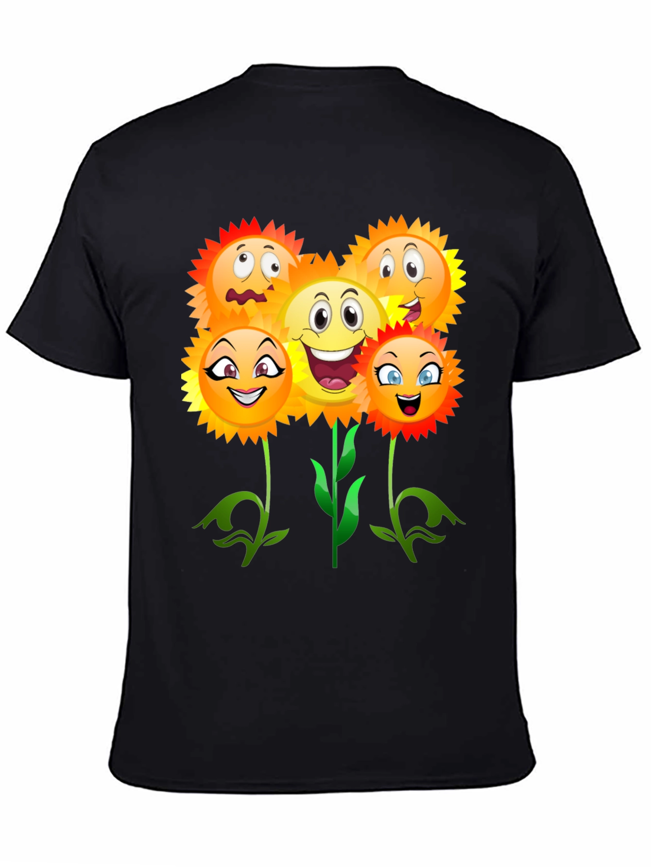 Funny Sunflower Emoji Graphic Tee
