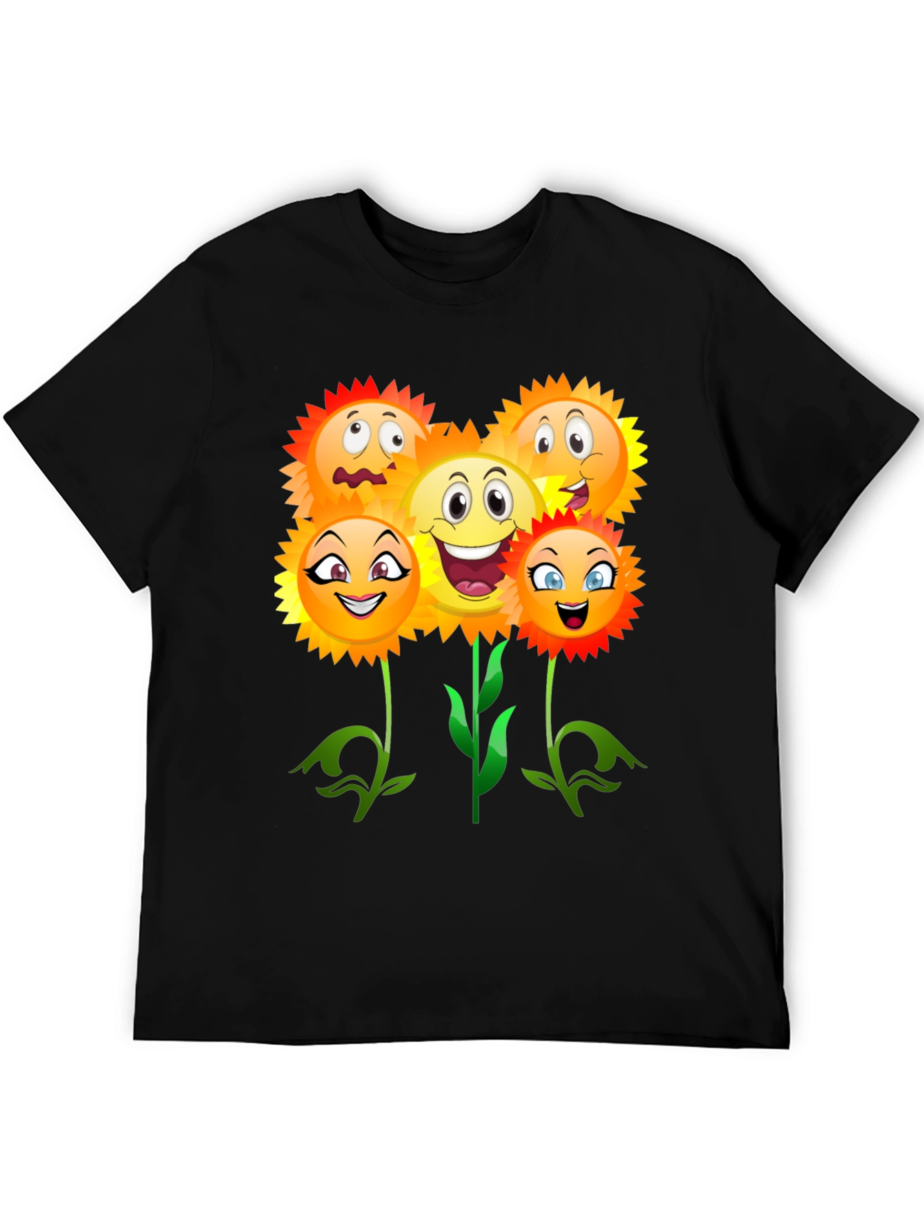 Funny Sunflower Emoji Graphic Tee