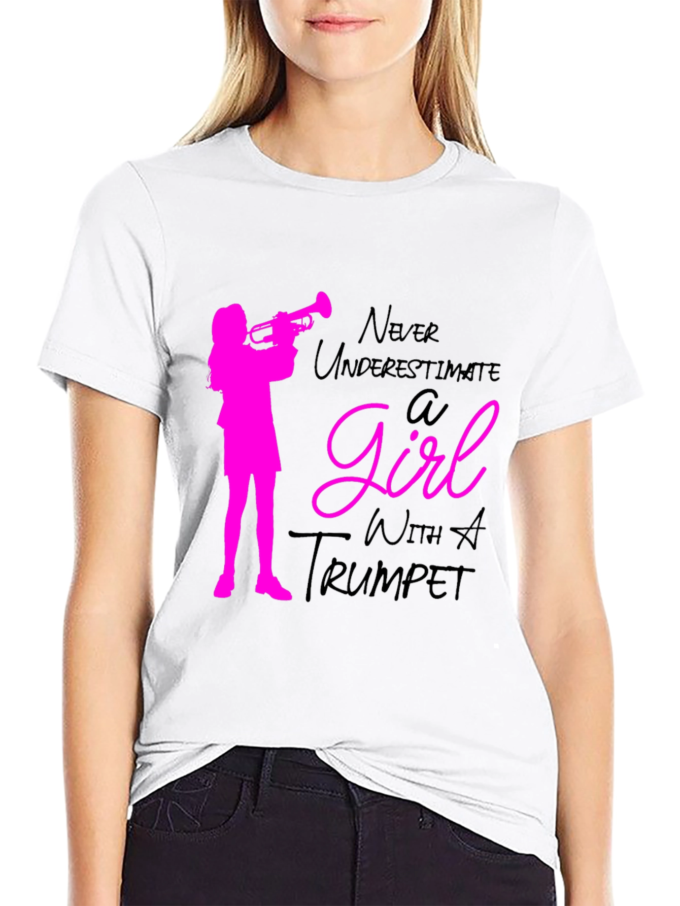 Trumpet Girl T-Shirt - Musician Tee