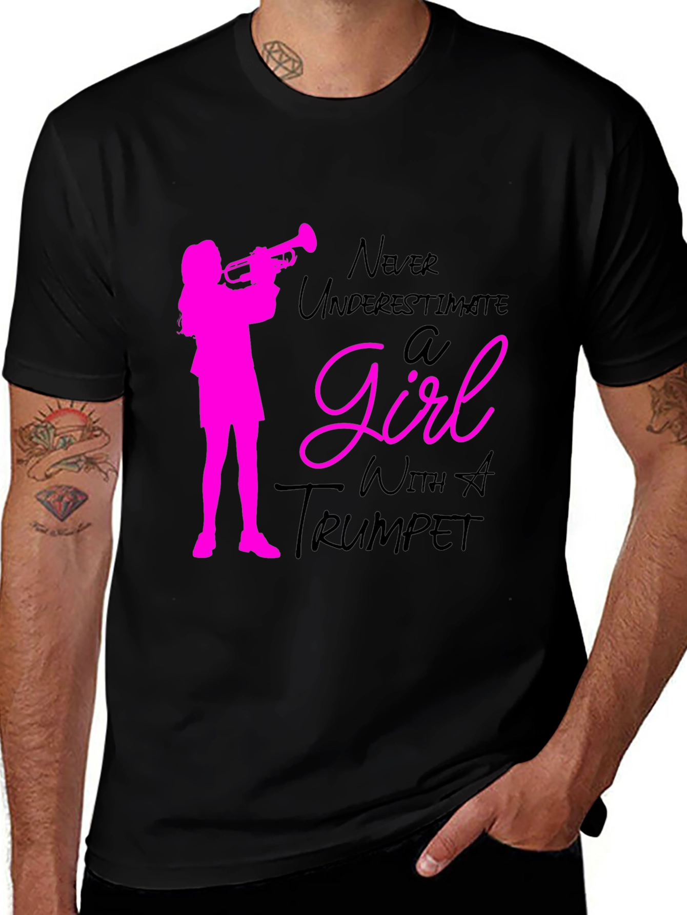 Trumpet Girl T-Shirt - Musician Tee