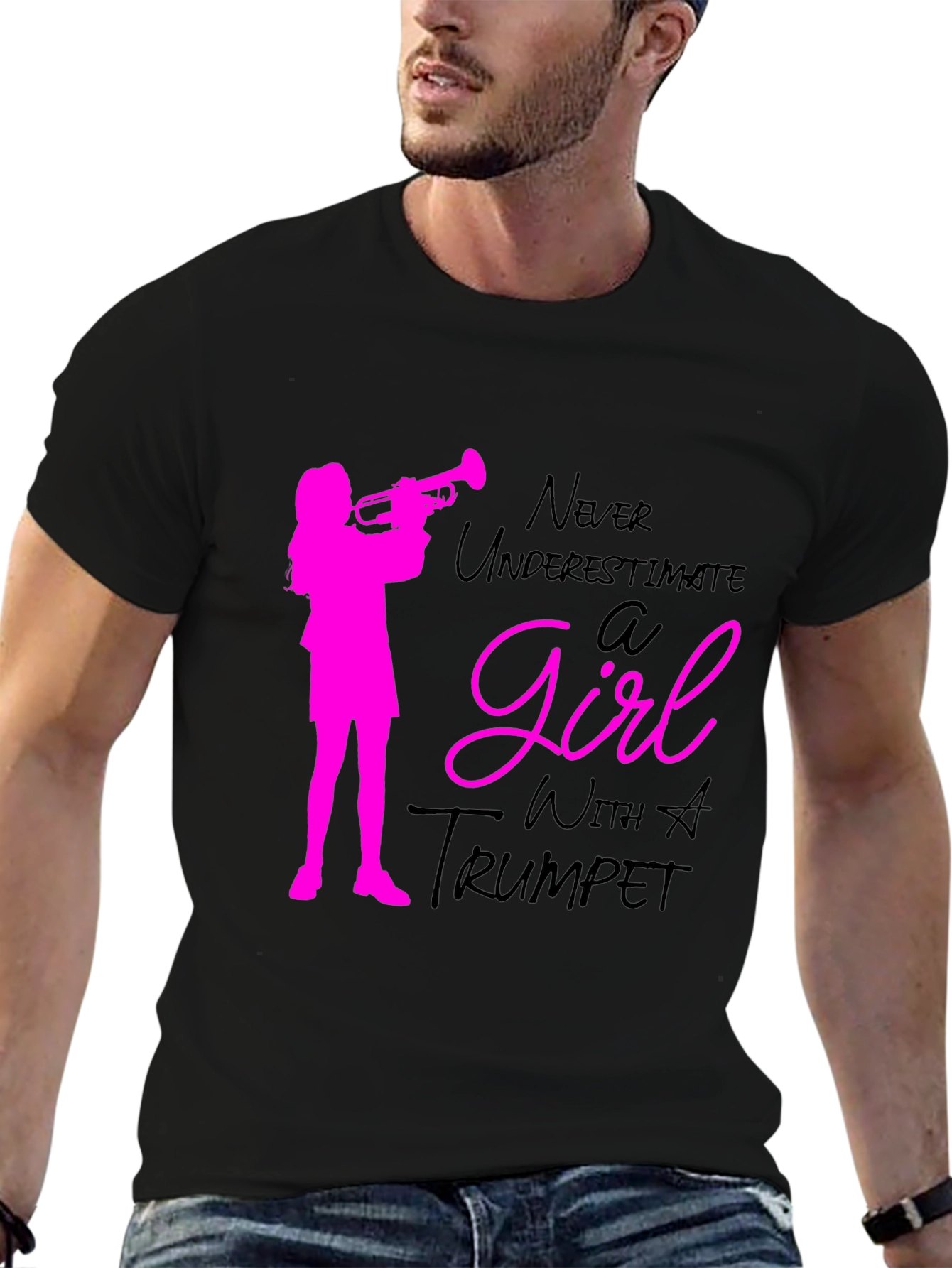 Trumpet Girl T-Shirt - Musician Tee