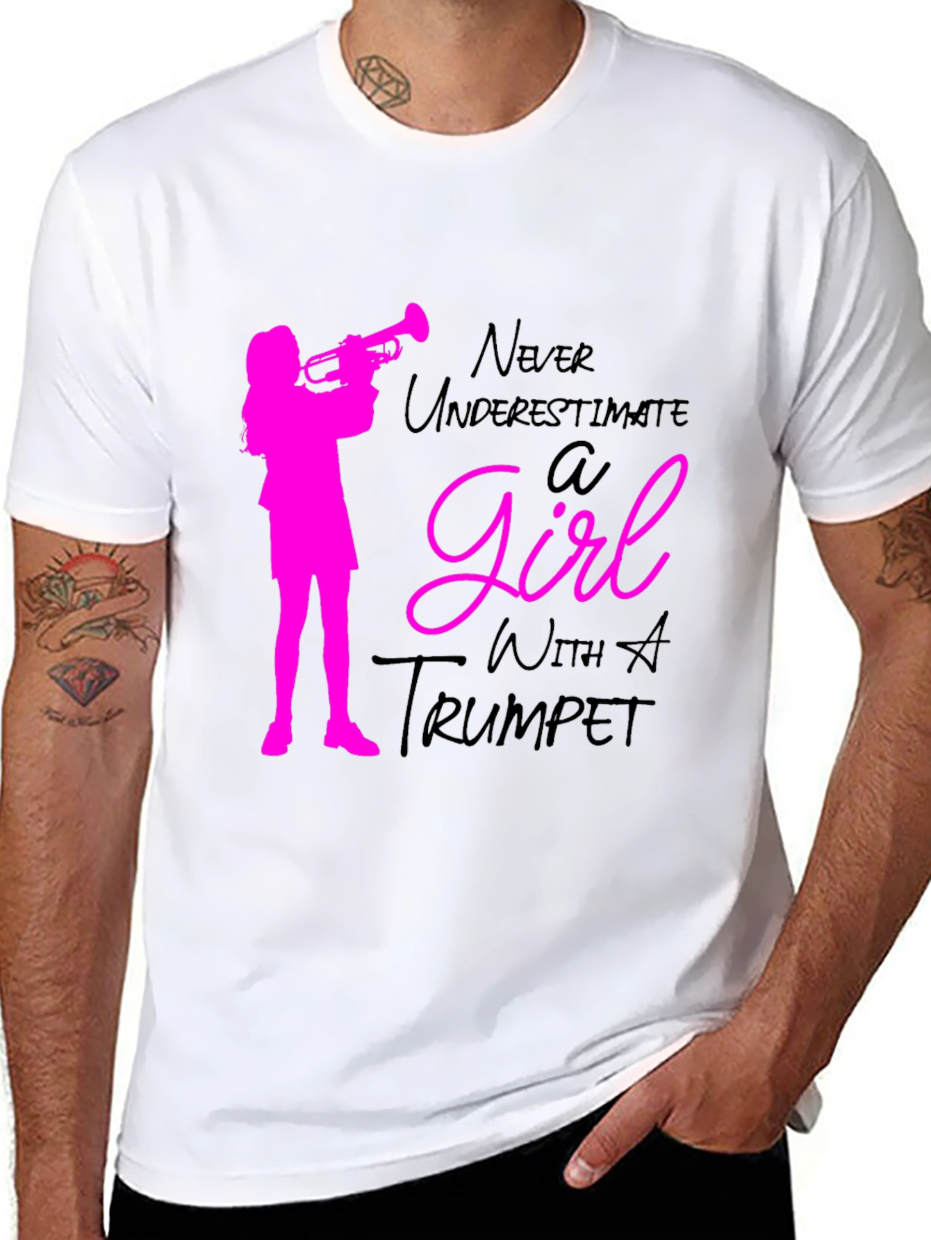 Trumpet Girl T-Shirt - Musician Tee