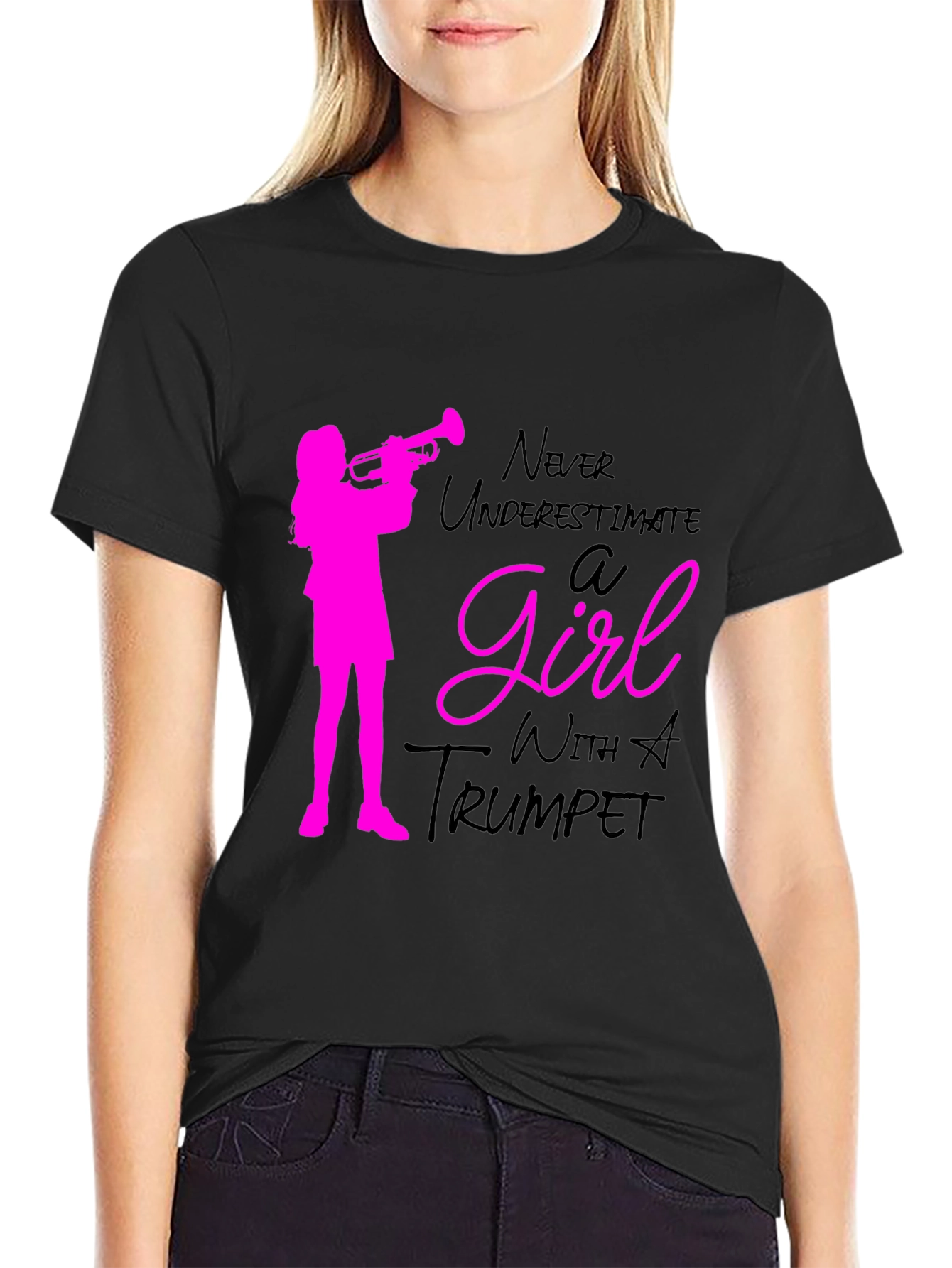 Trumpet Girl T-Shirt - Musician Tee
