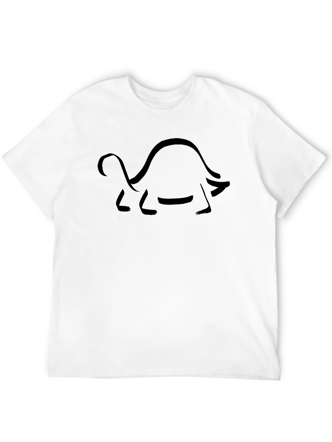 Minimalist Turtle Graphic Black T-Shirt