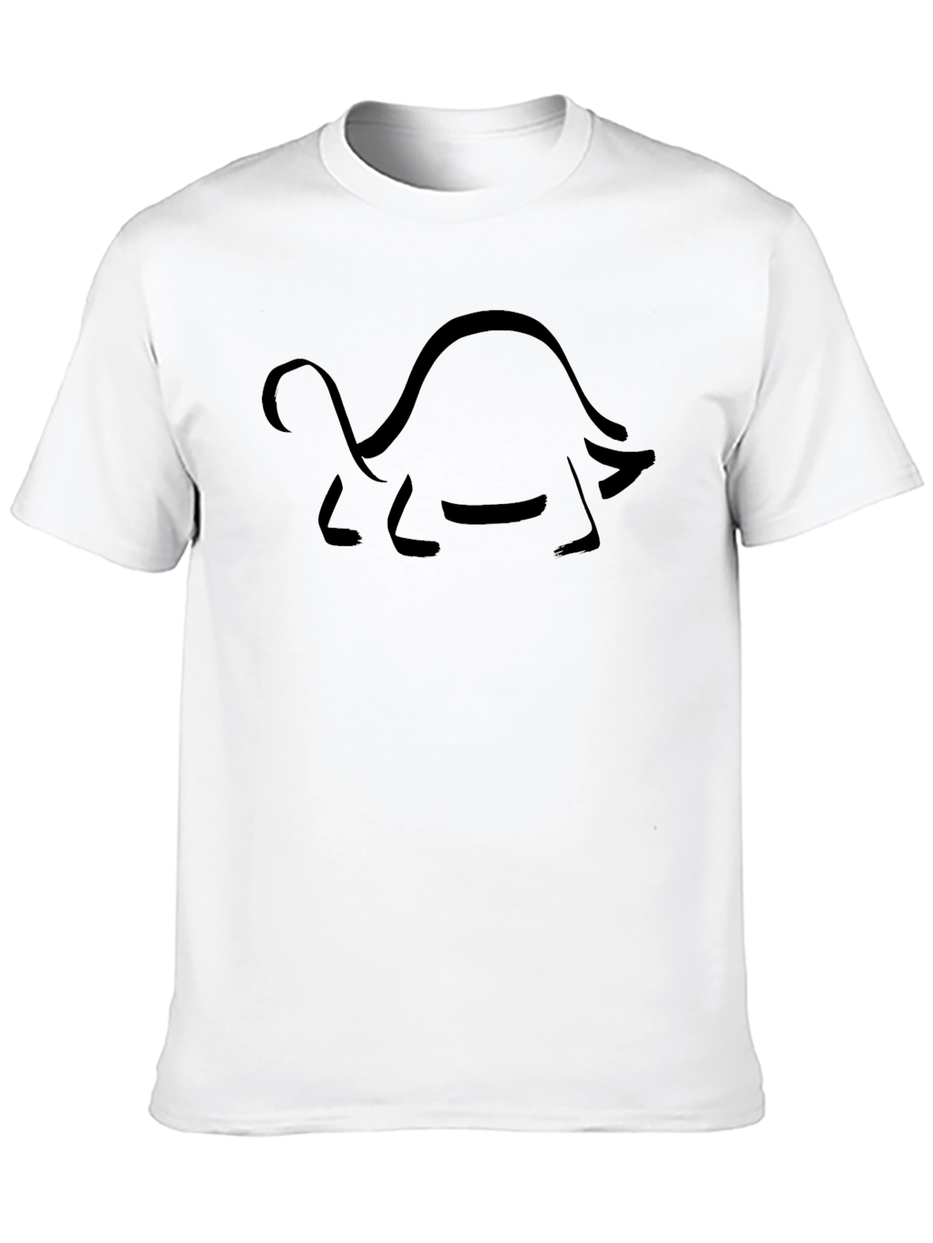 Minimalist Turtle Graphic Black T-Shirt