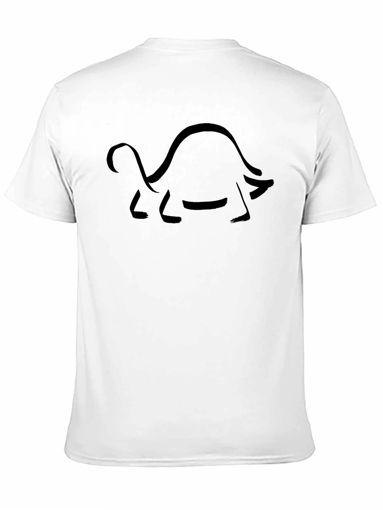 Minimalist Turtle Graphic Black T-Shirt
