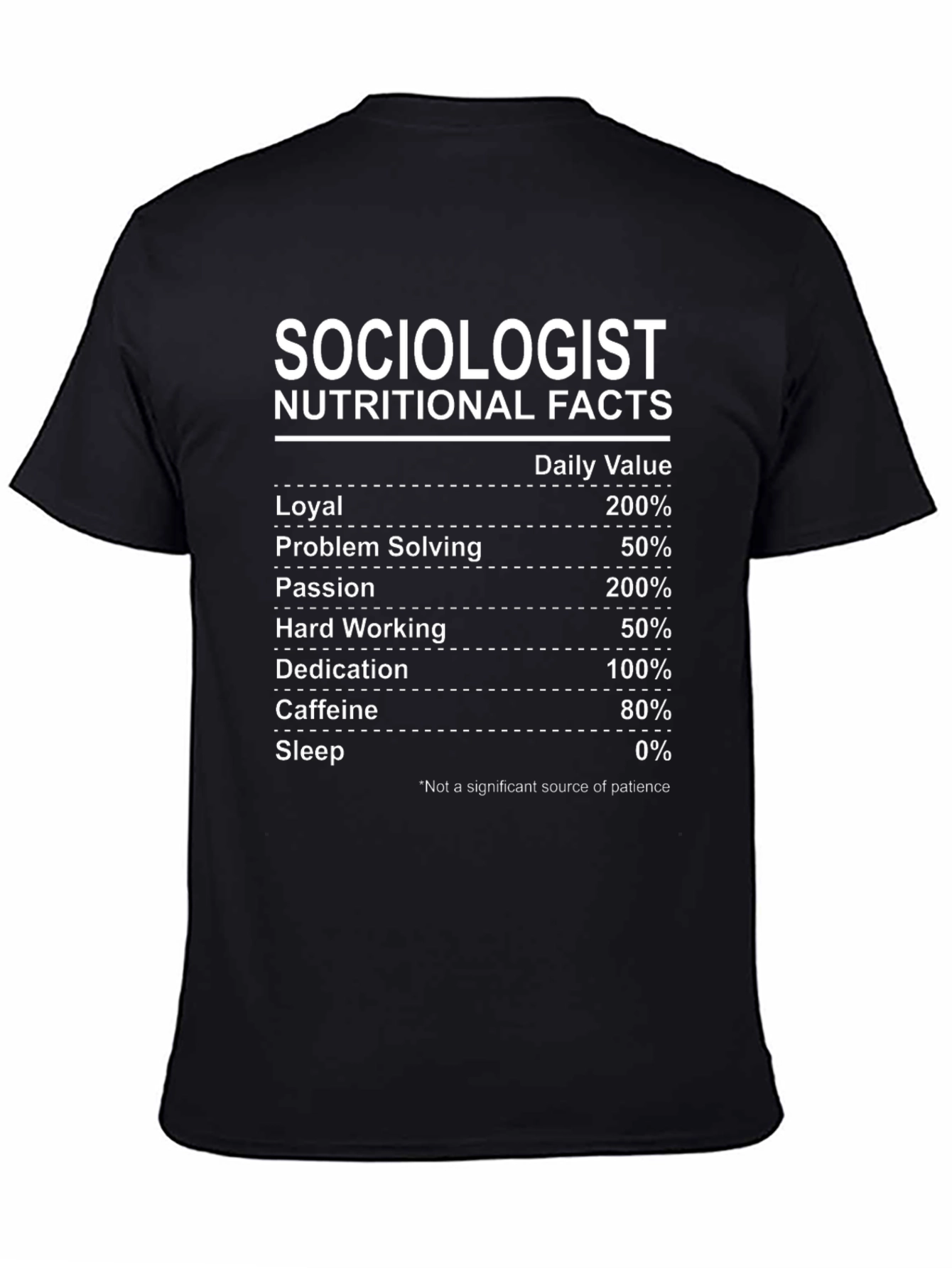 Sociologist Nutritional Facts T-Shirt
