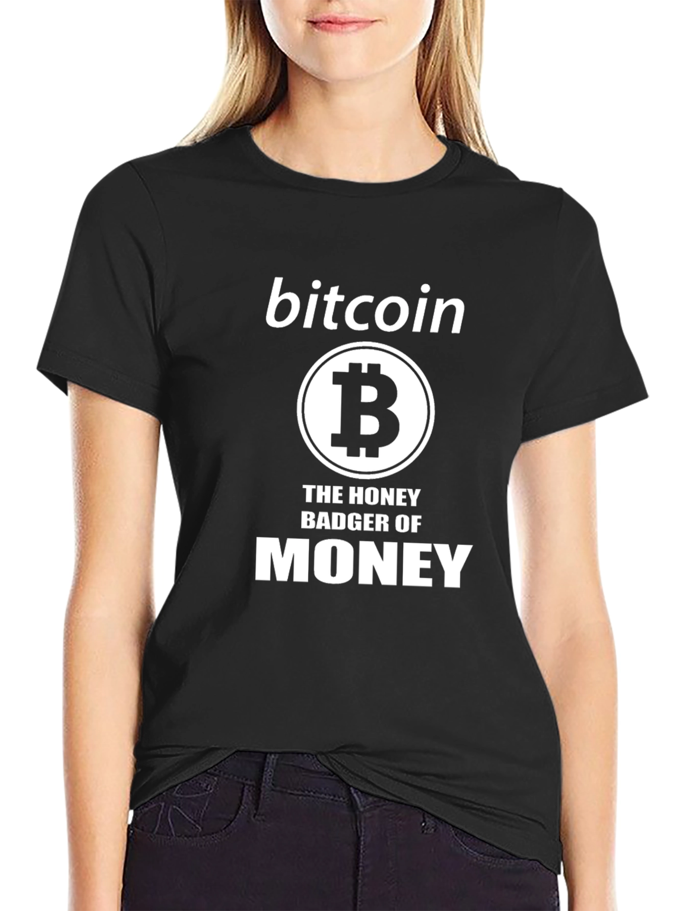 Bitcoin Honey Badger of Money Black T-Shirt