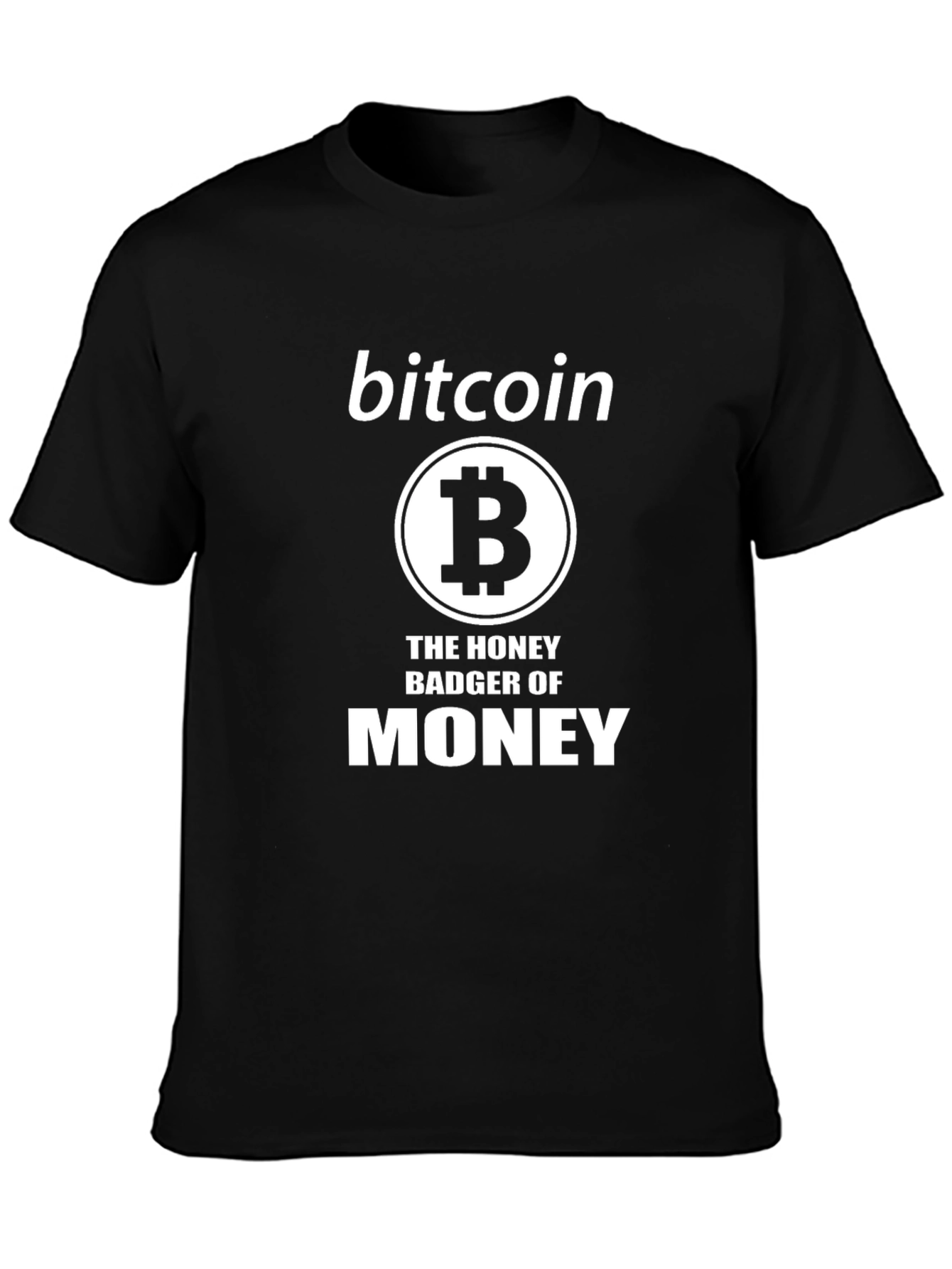 Bitcoin Honey Badger of Money Black T-Shirt