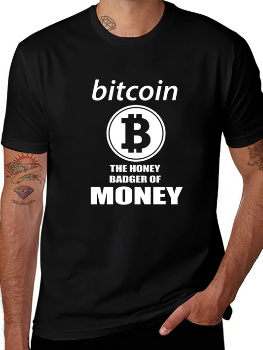 Bitcoin Honey Badger of Money Black T-Shirt