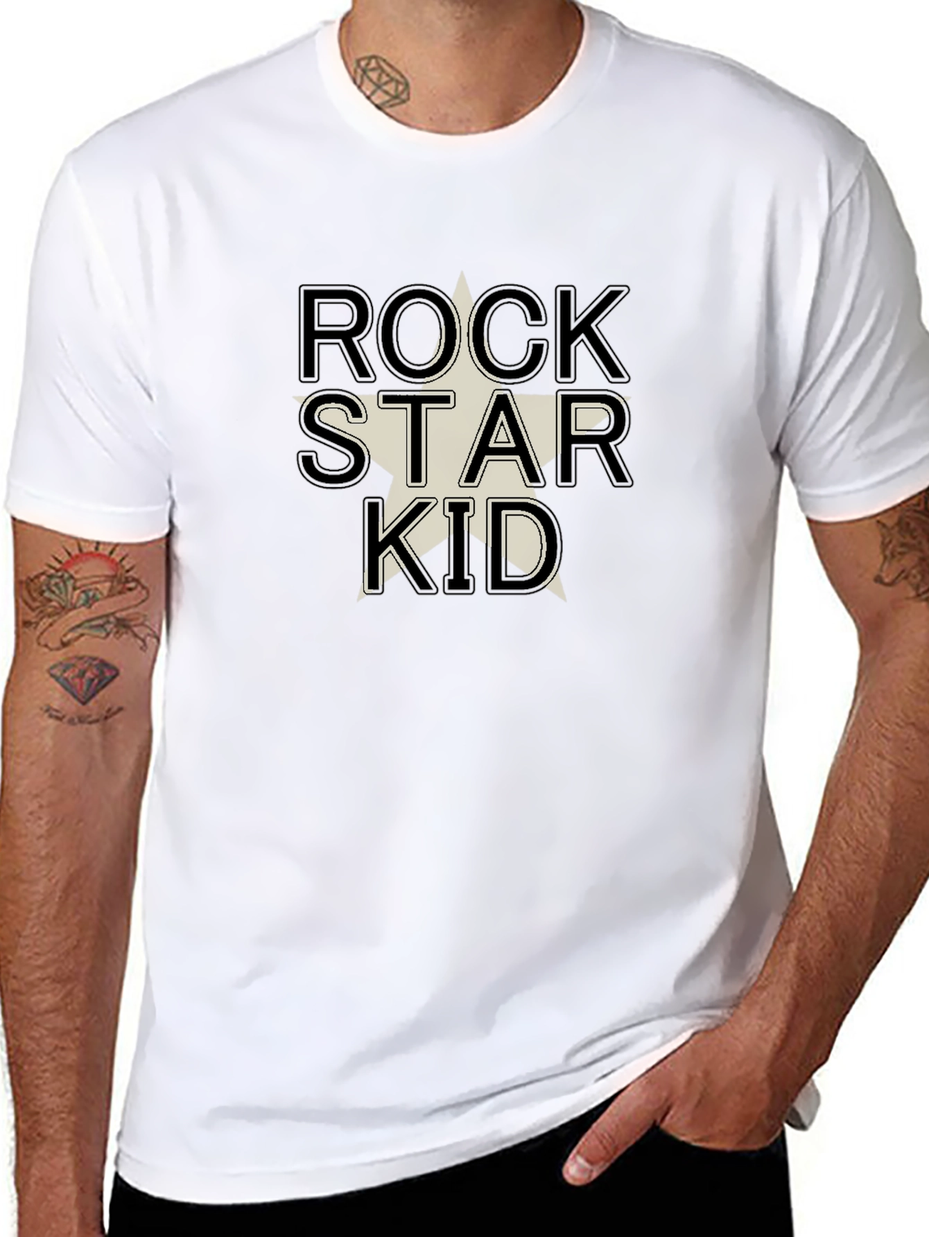 Rock Star Kid Graphic T-Shirt - Black