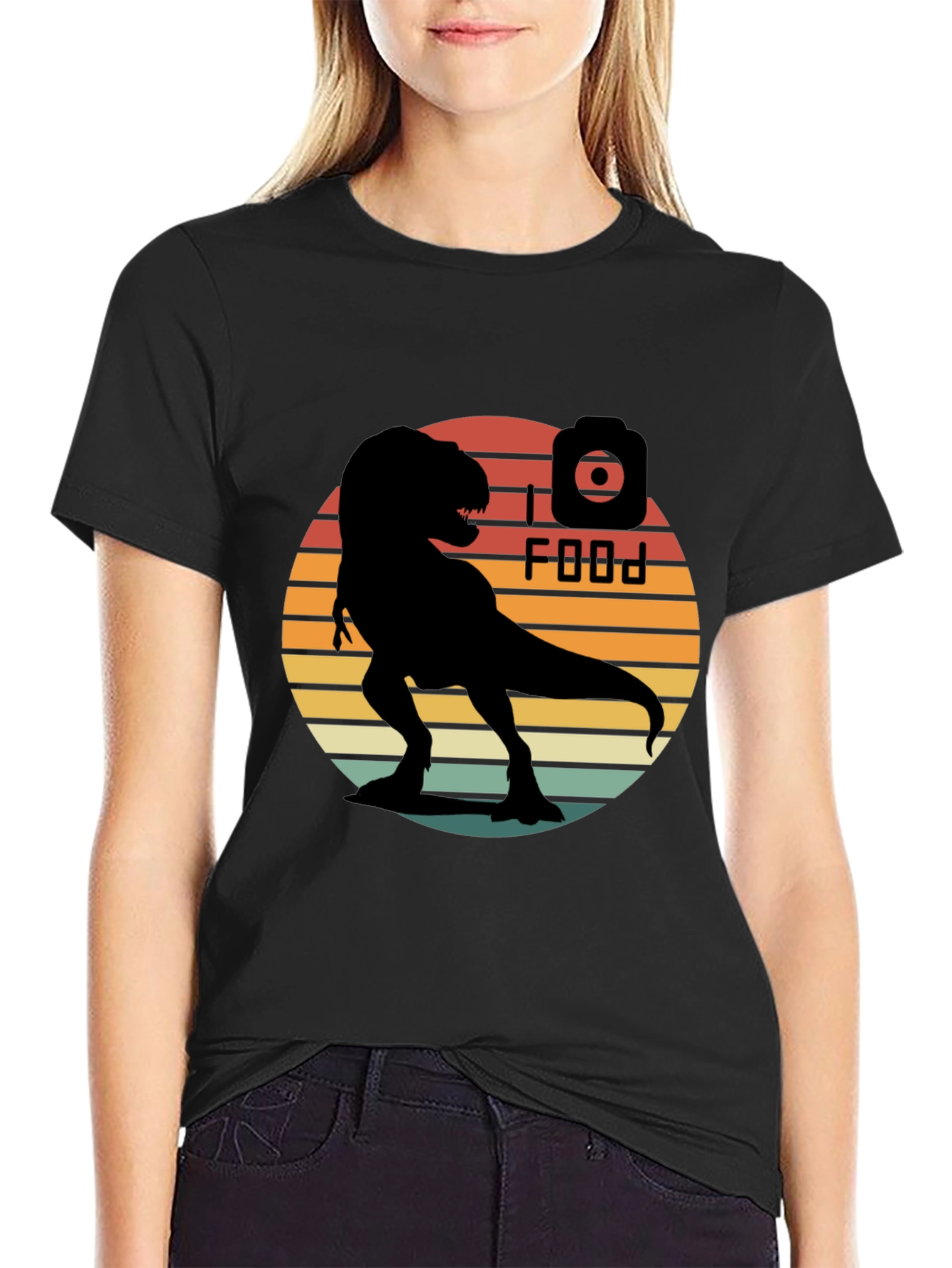 Retro T-Rex I Food T-Shirt