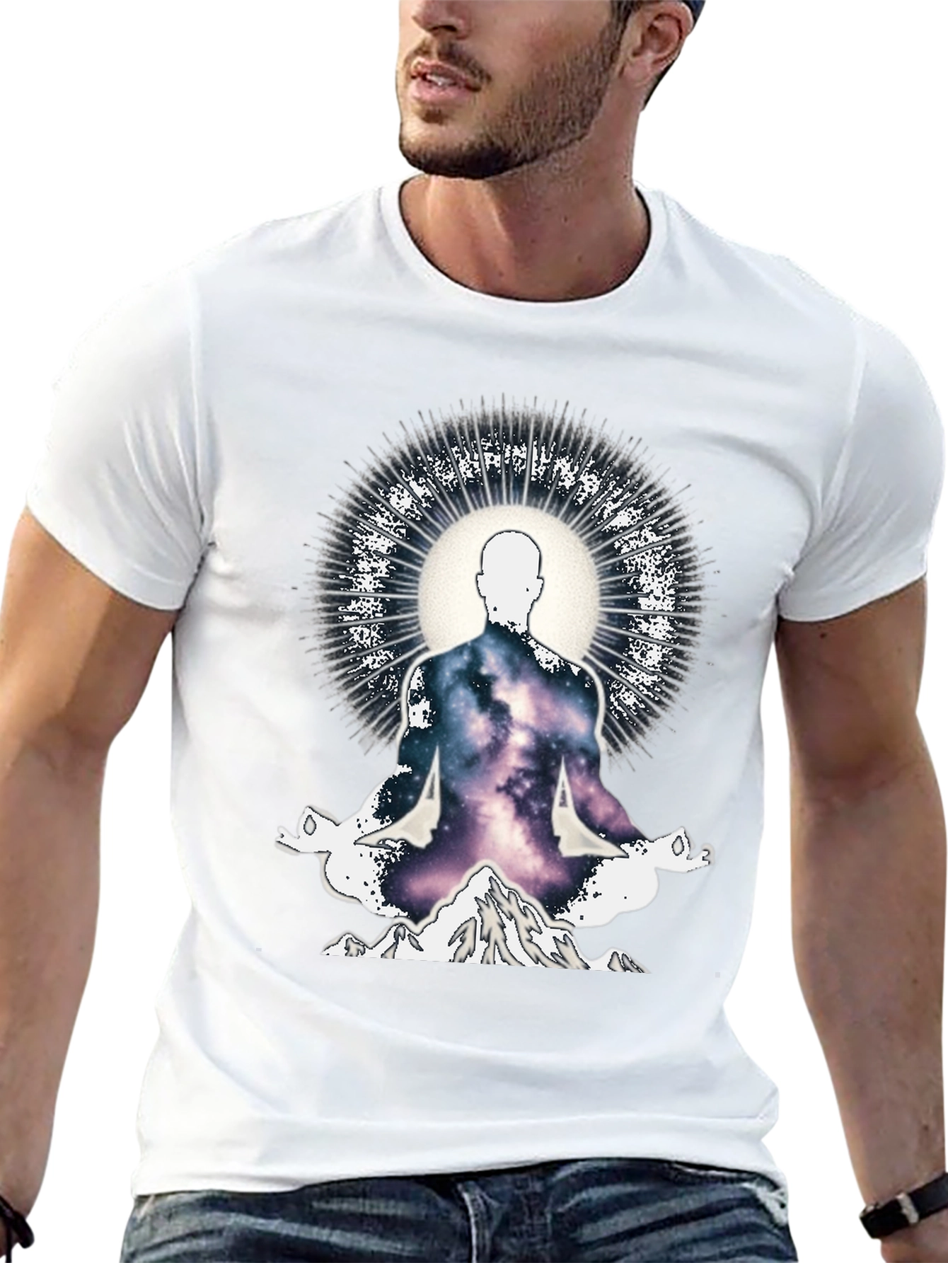 Cosmic Yogi Mens Graphic Tee