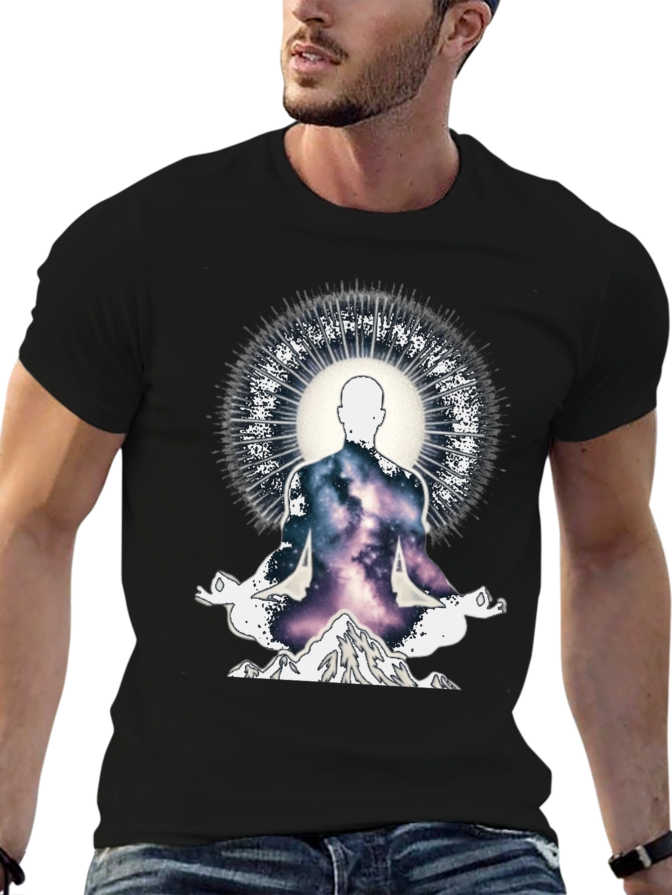 Cosmic Yogi Mens Graphic Tee