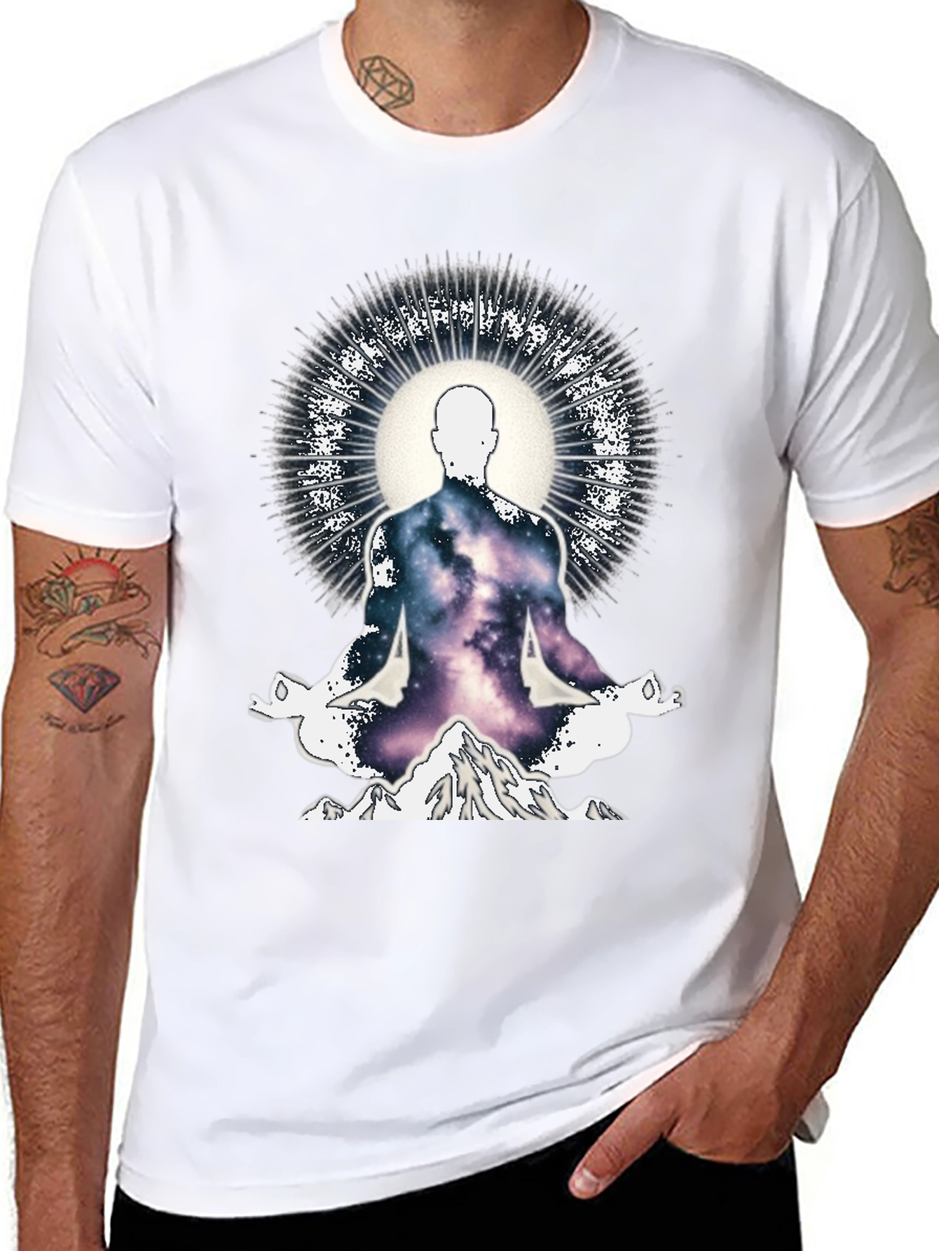 Cosmic Yogi Mens Graphic Tee