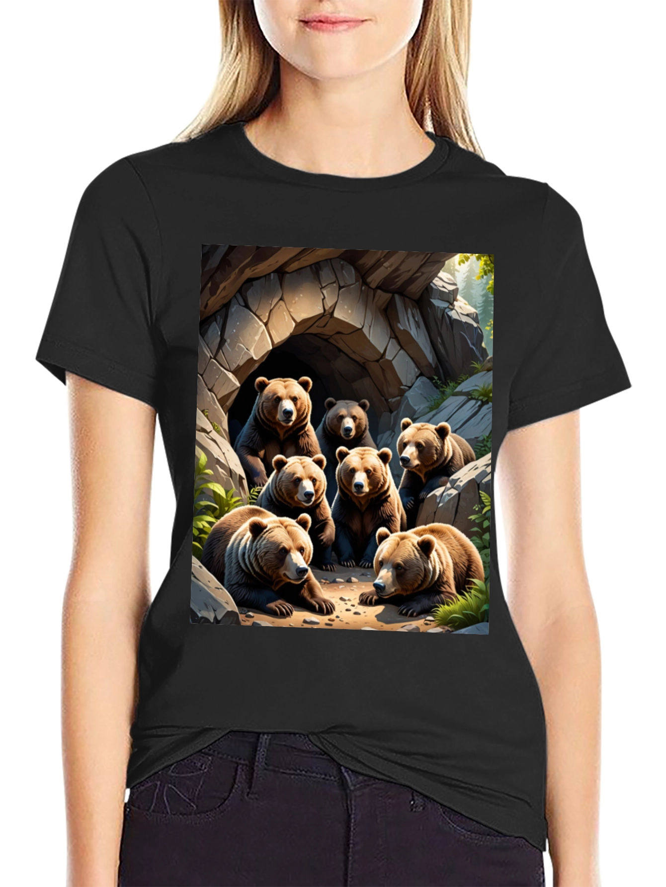 Bear Cave T-Shirt - Wildlife Graphic Tee
