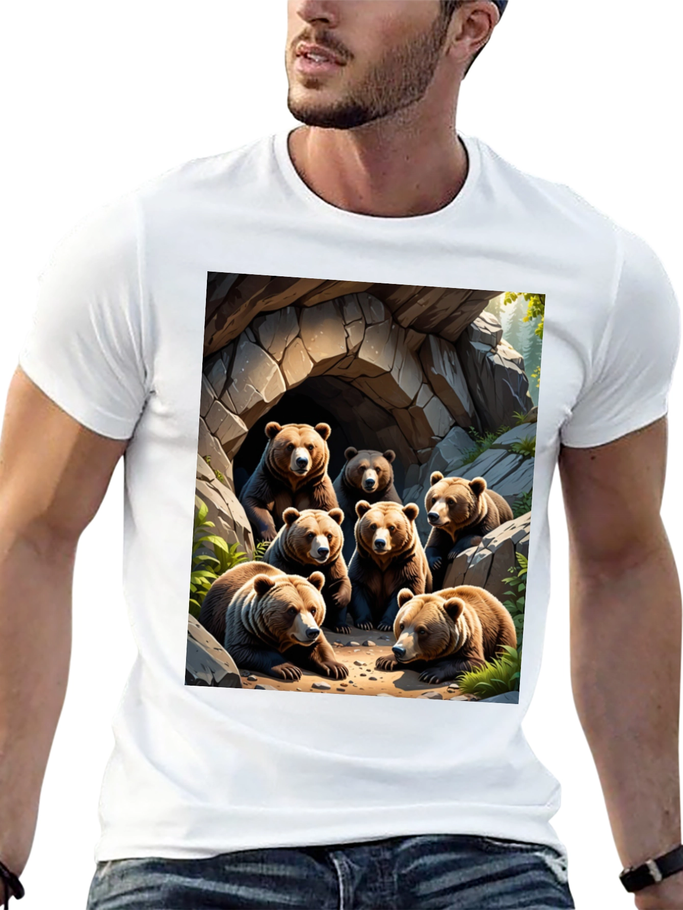Bear Cave T-Shirt - Wildlife Graphic Tee