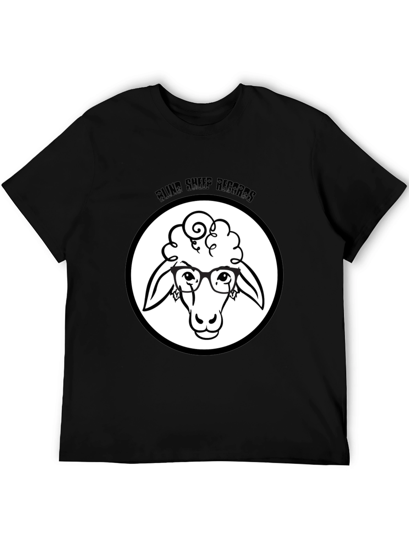 Blind Sheep Records Black Graphic T-Shirt