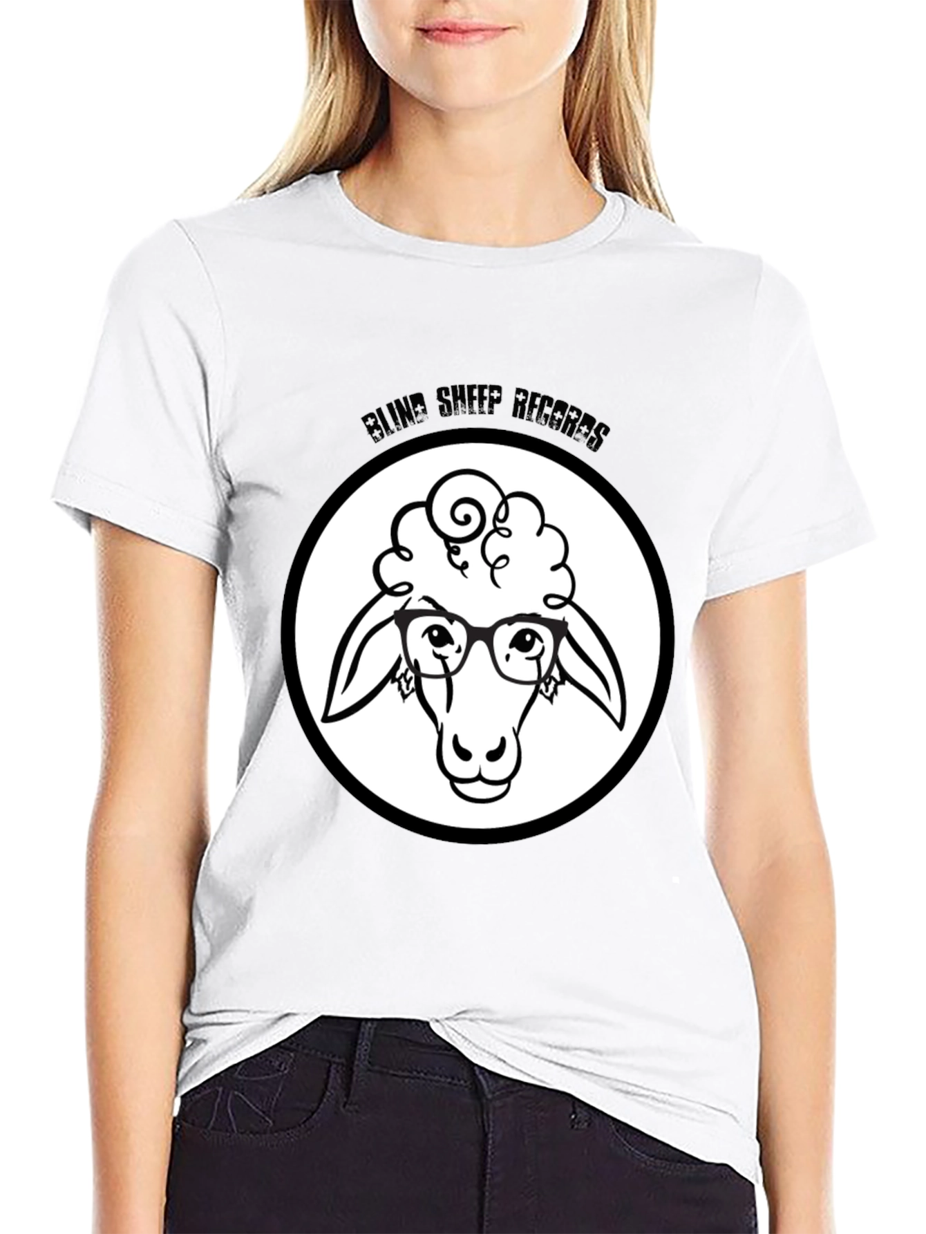 Blind Sheep Records Black Graphic T-Shirt