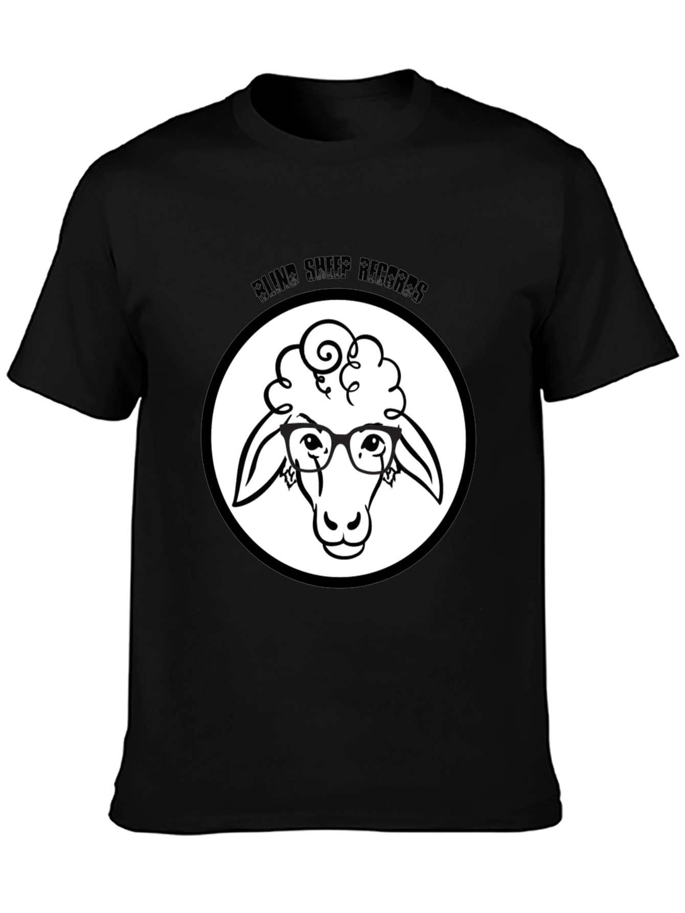 Blind Sheep Records Black Graphic T-Shirt