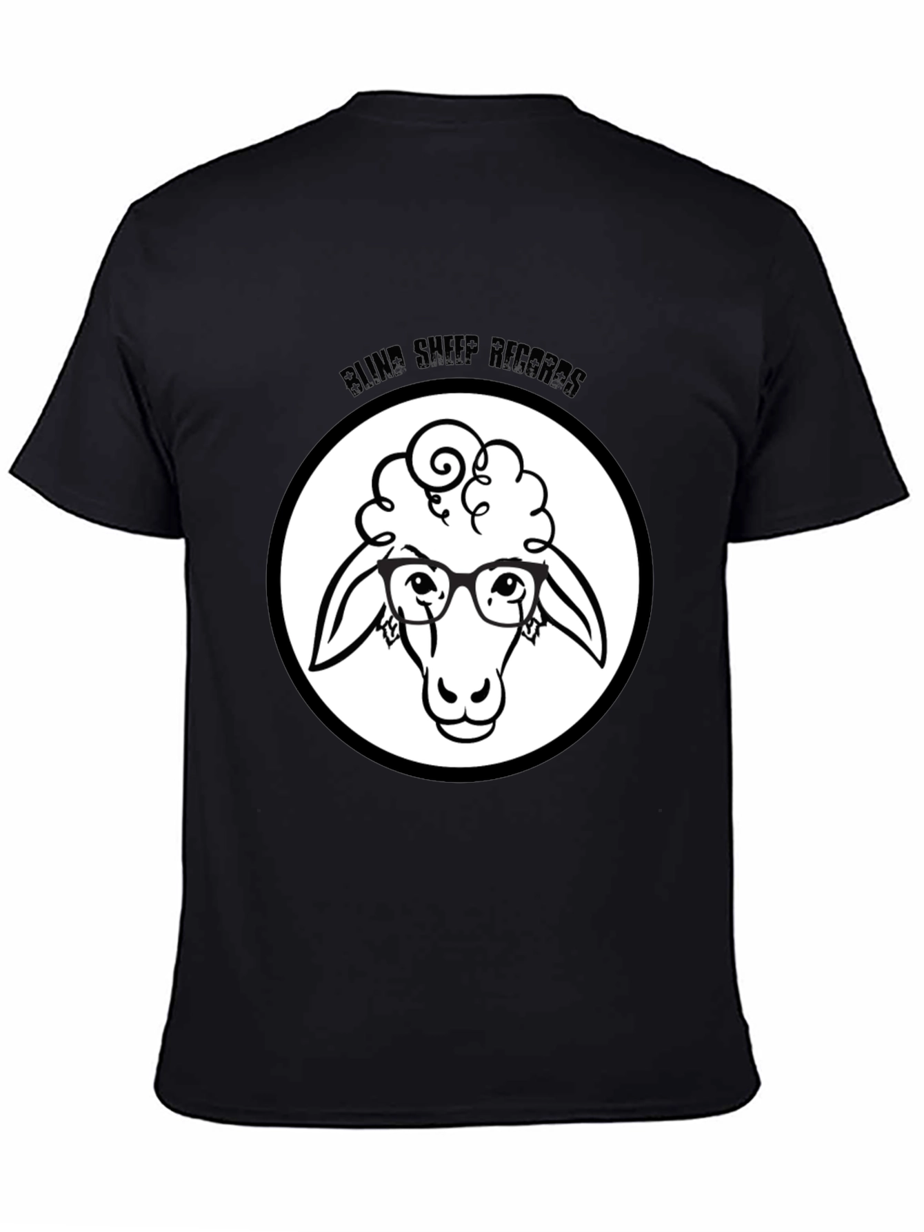 Blind Sheep Records Black Graphic T-Shirt