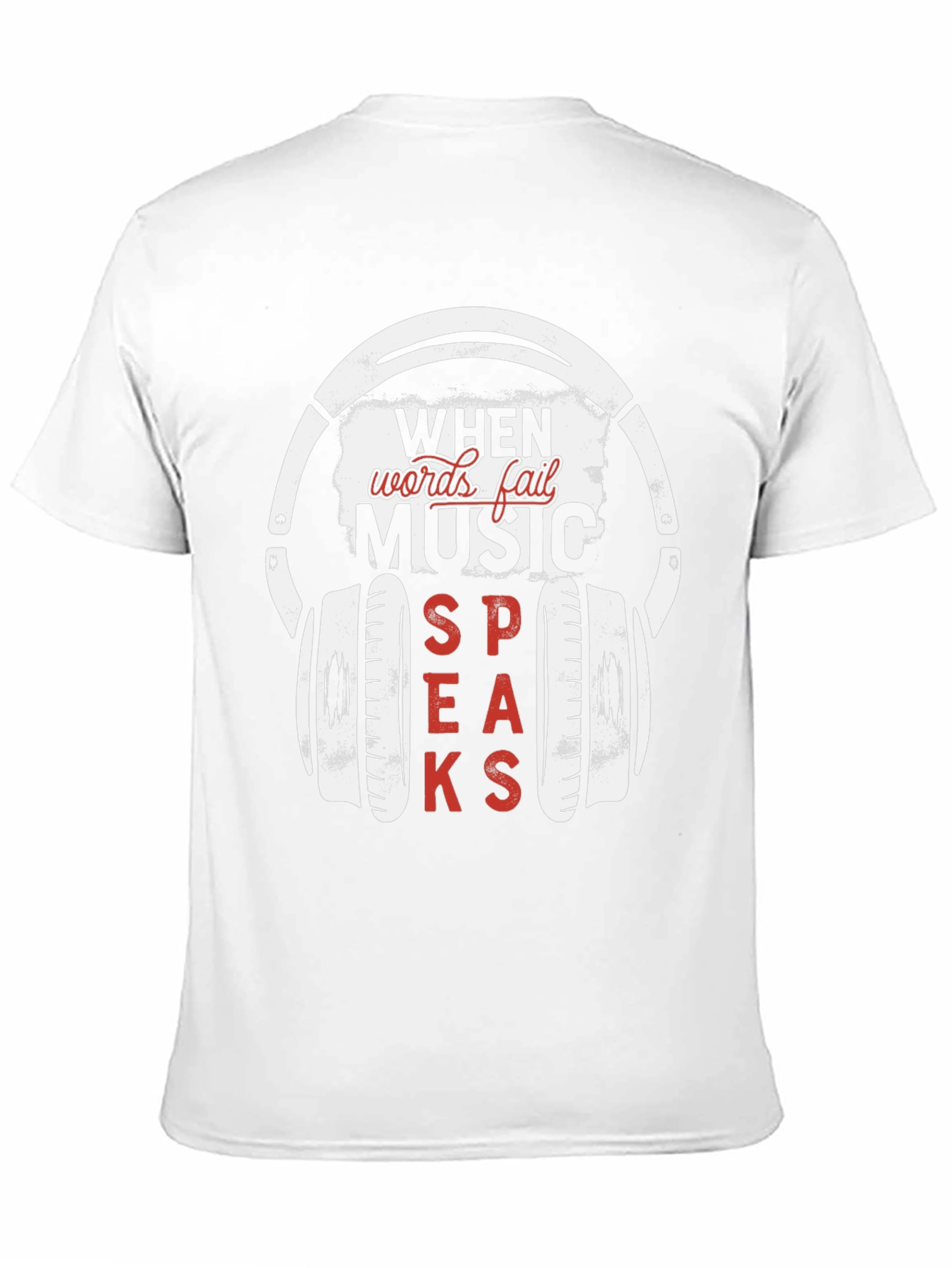 Music Speaks T-Shirt - Headphones Graphic Tee