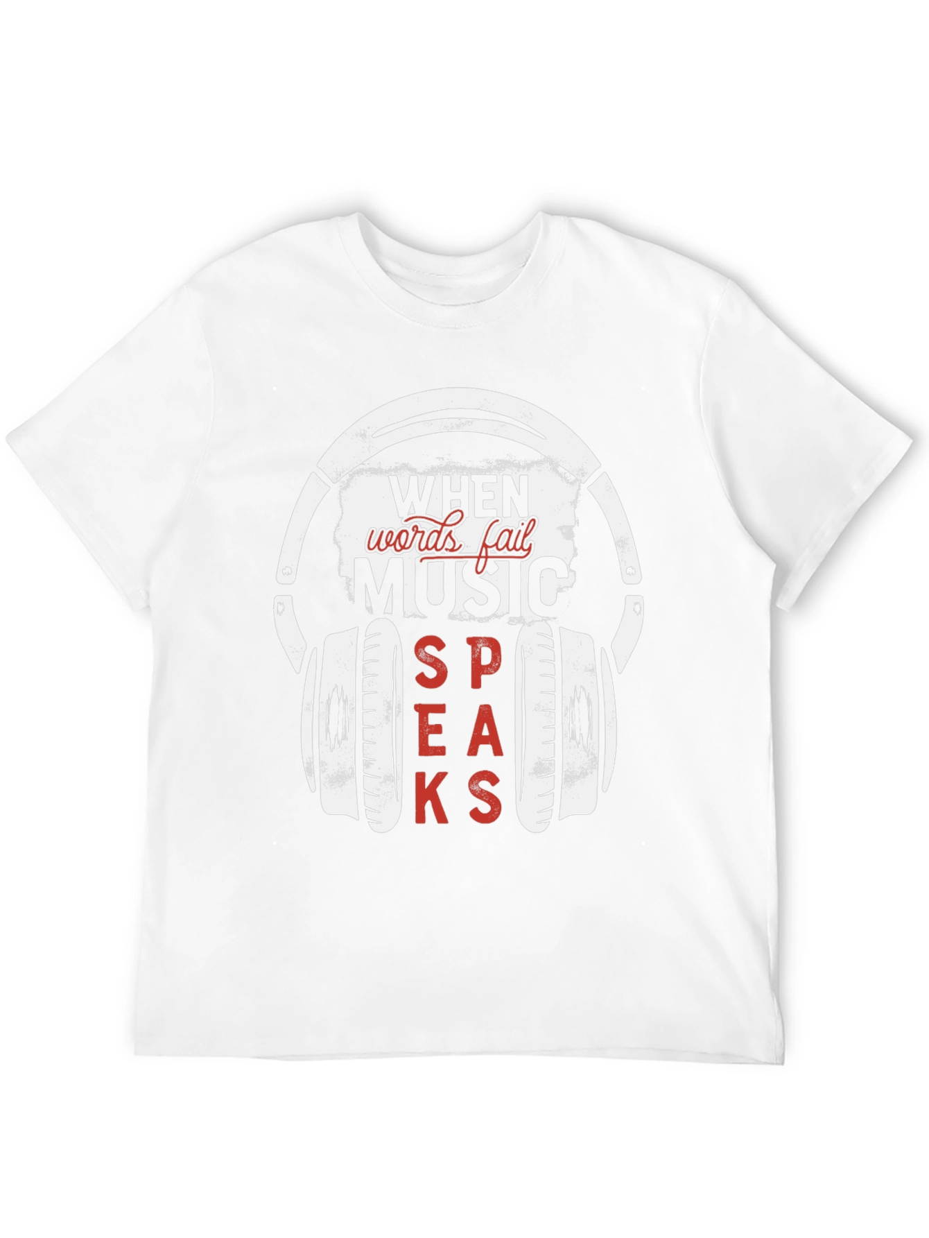 Music Speaks T-Shirt - Headphones Graphic Tee
