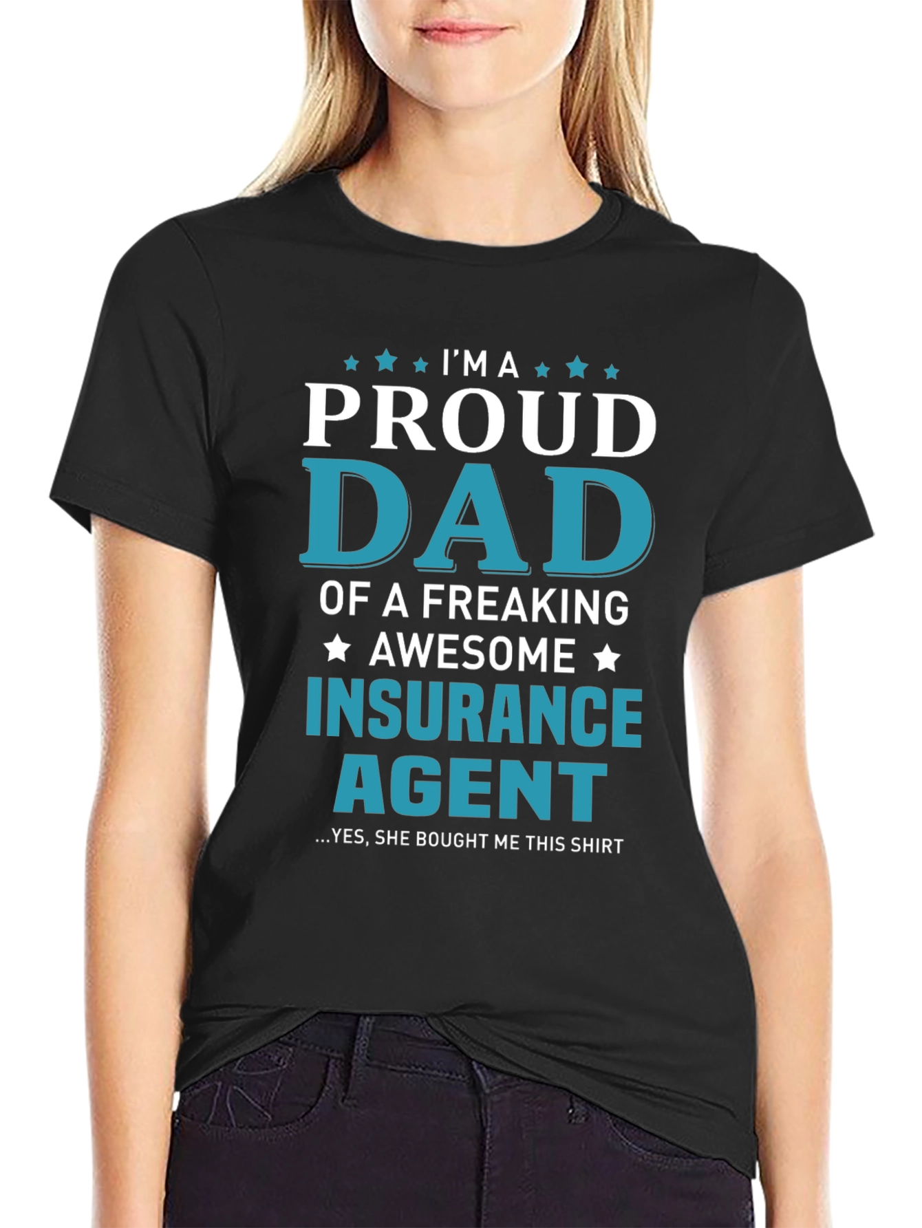 Proud Dad Insurance Agent Graphic T-Shirt
