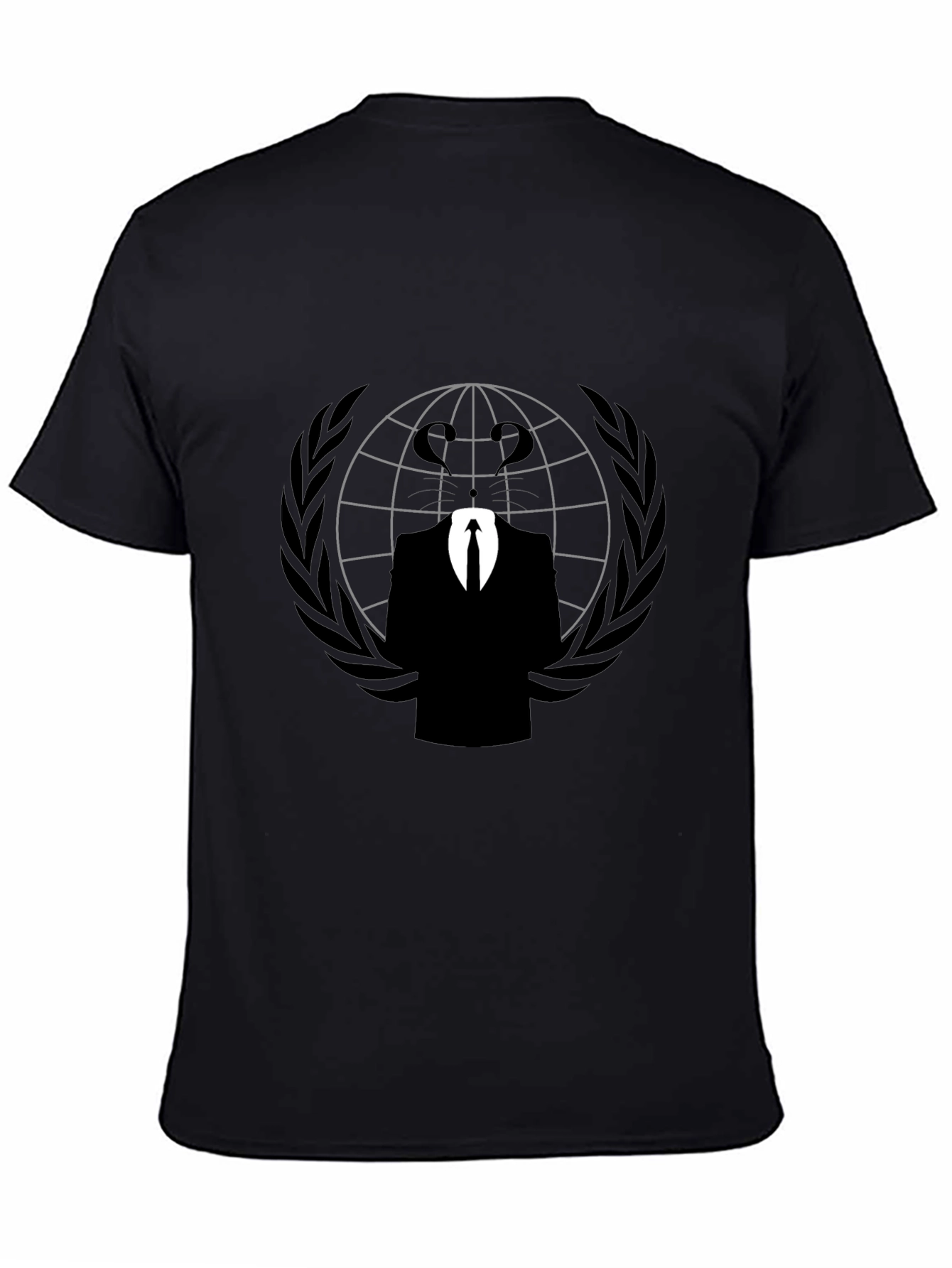 Anonymous Graphic Print Black T-Shirt