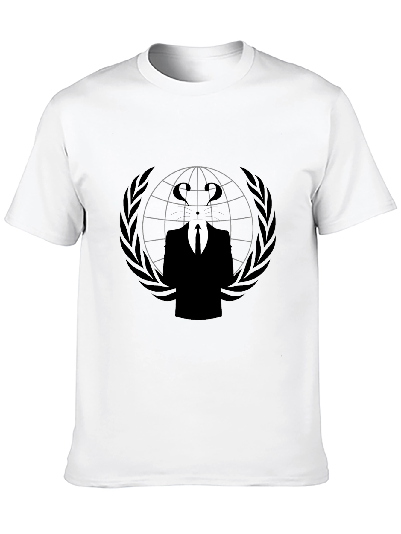 Anonymous Graphic Print Black T-Shirt