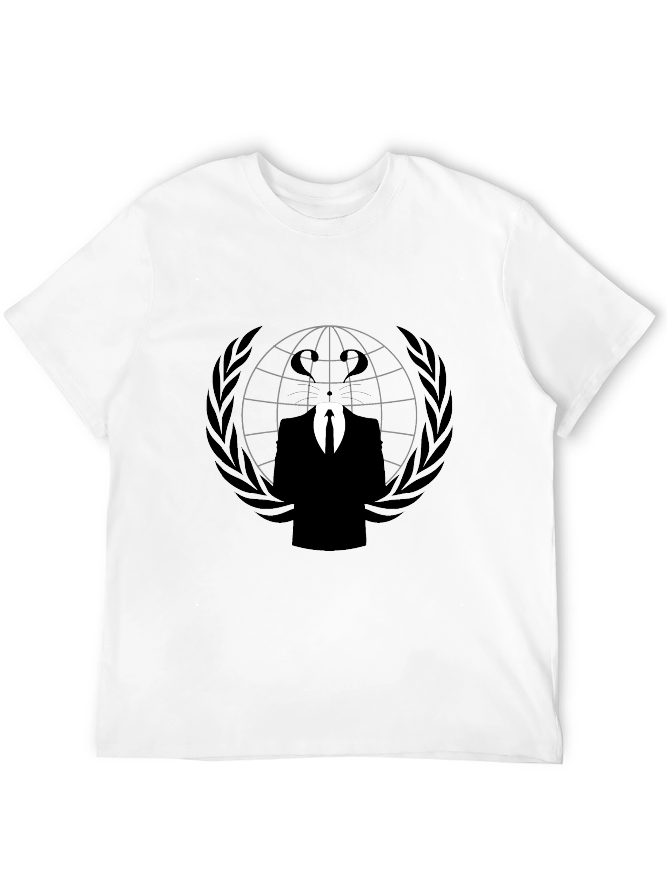 Anonymous Graphic Print Black T-Shirt